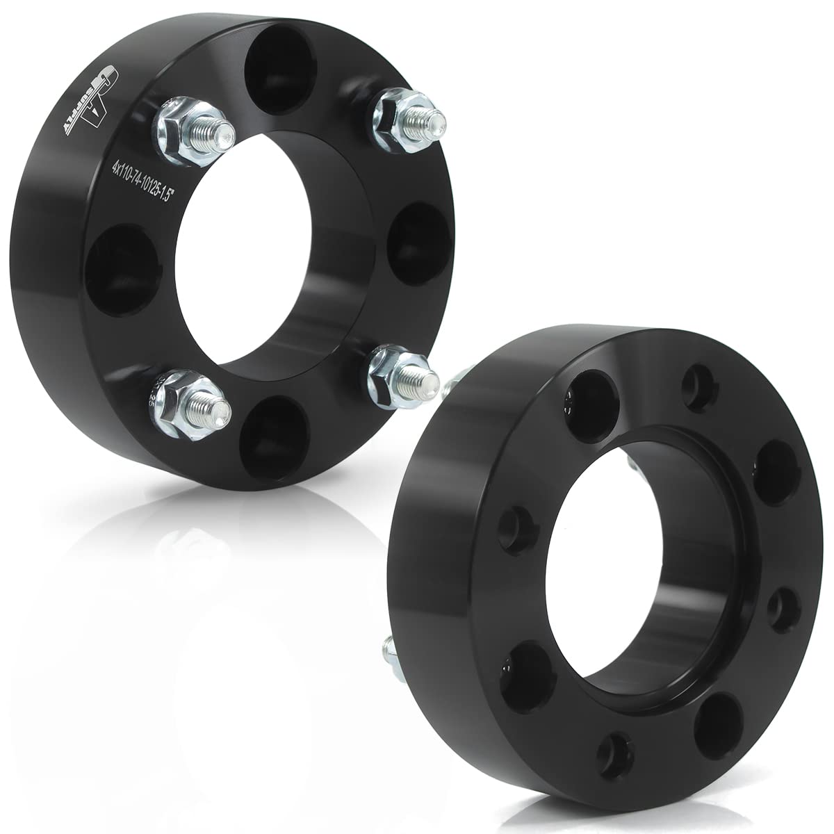 Gasupply 1.5' Atv 4X110 Wheel Spacers, 1.5 Inch 38Mm Wheel Spacer Adapters 74Mm Hub Bore With 10×1.25 Studs, Compatible With Honda, Suzuki, Bombardier, 2 Pack