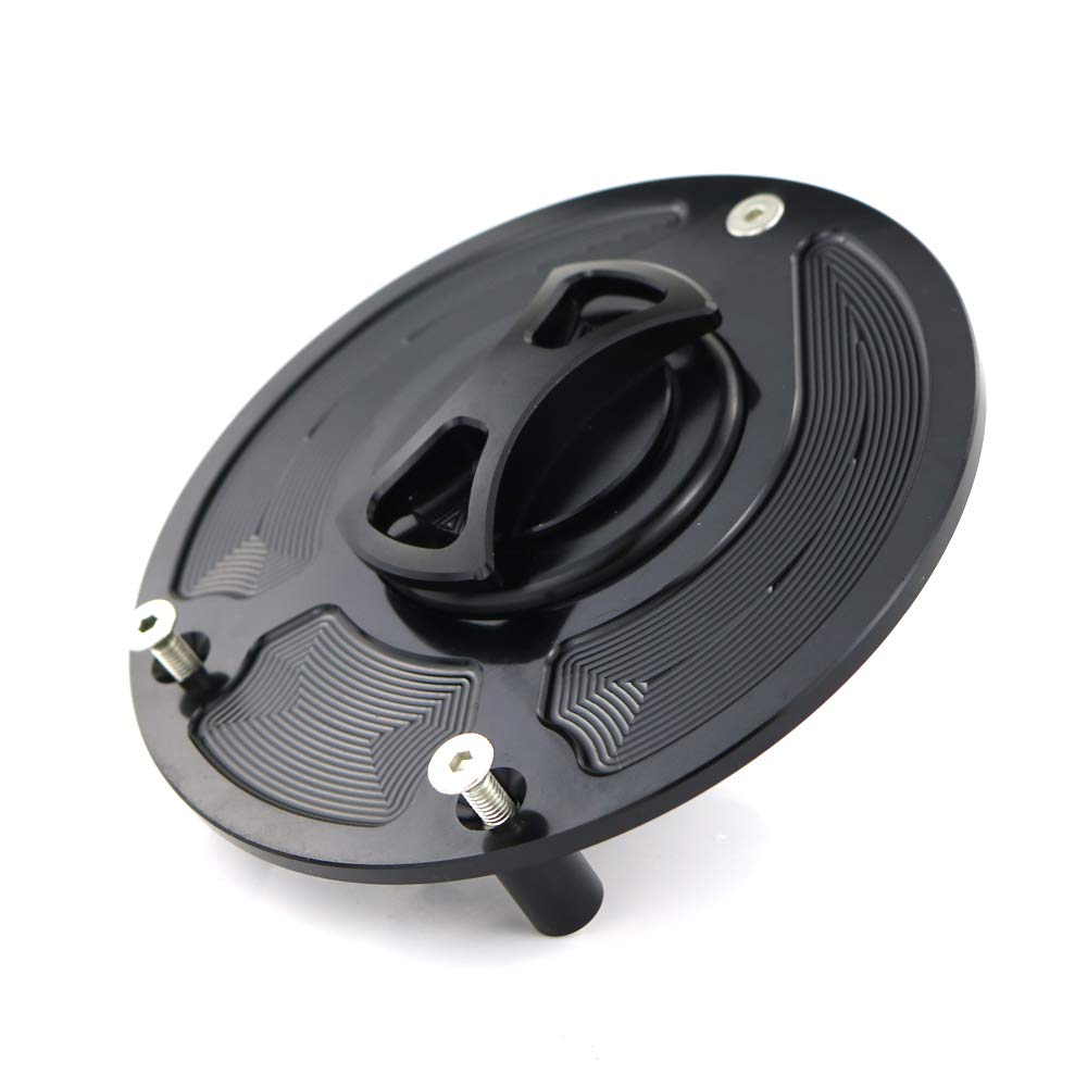 Xitomer Cnc Fuel Cap, Fit For Cb1000R 04-13 Fluid Cap Covers Cbr1000Rr Cbr1100Xx Blackbird Fuel Cap/ Cbr600F4I/ Cbr600Rr/ Cbr954Rr/ Rc51/ Vfr800/ Vtr1000F Gas Tank Cover, Cnc Aluminum Alloy (Black)