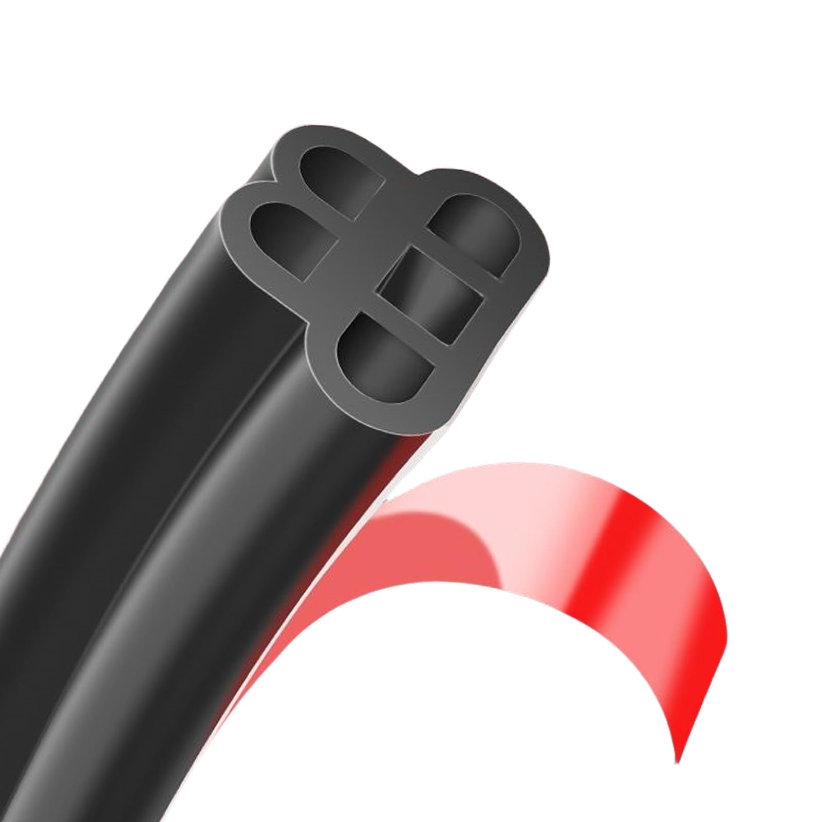 52.5Ft Car Door Seal Strip Double Layer Universal Self Adhesive Auto Door Seal Strip Soundproofing Weather Stripping For Car Door Tailgate