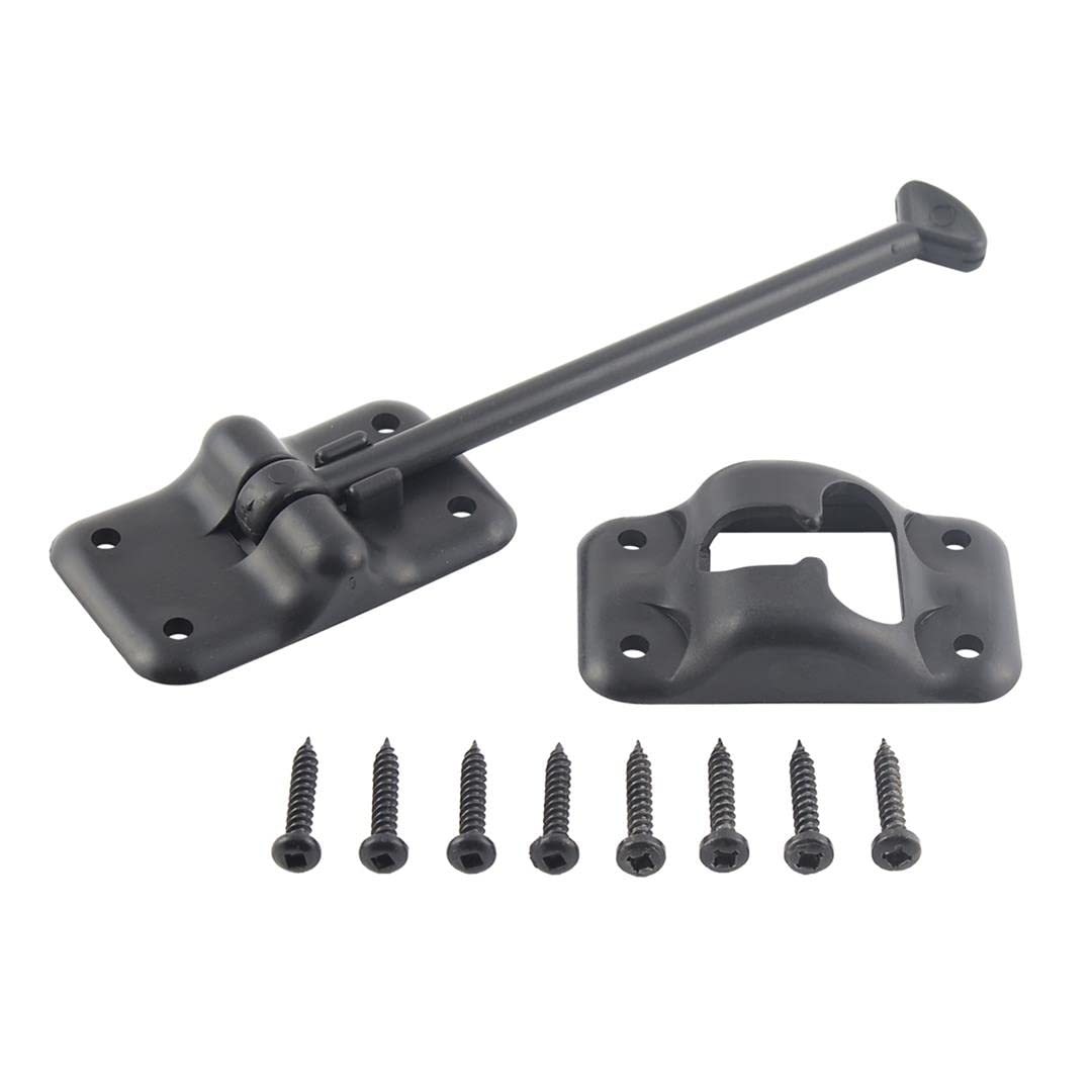 Ap Products 013085Bl Plastic Door Holdback 6 Black