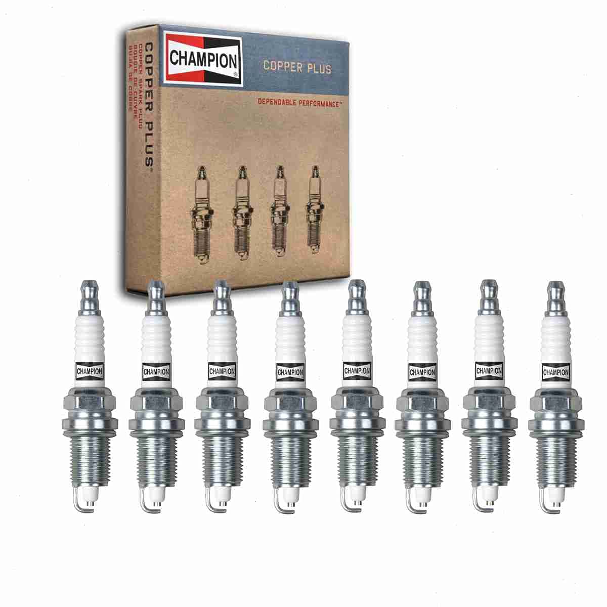 8 pc Sixity Auto Champion Copper Plus Spark Plugs for Dodge Ram 1500 5.2L 5.9L V8 (1997-2003)