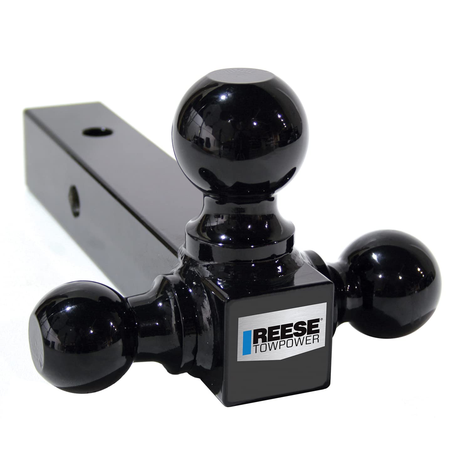 Reese Towpower Tri-Ball Trailer Hitch Ball Mount, 10,000 Lbs. Capacity, Fits 2 In. Receiver, Black