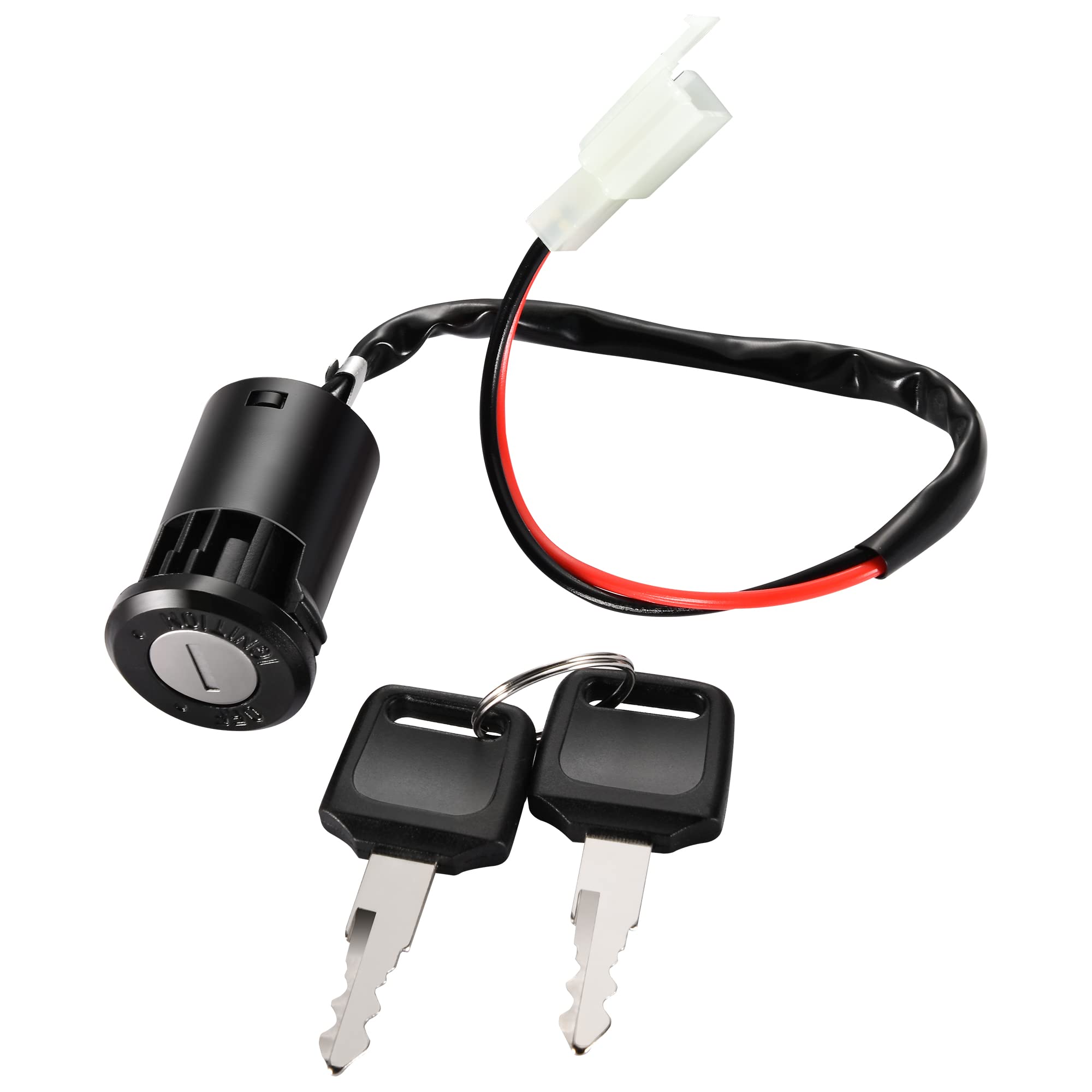 WOOSTAR 2 Wire Ignition Key Switch - On/Off Replacement for 50cc-250cc Electric Scooters, Go Karts, ATVs, and Quads
