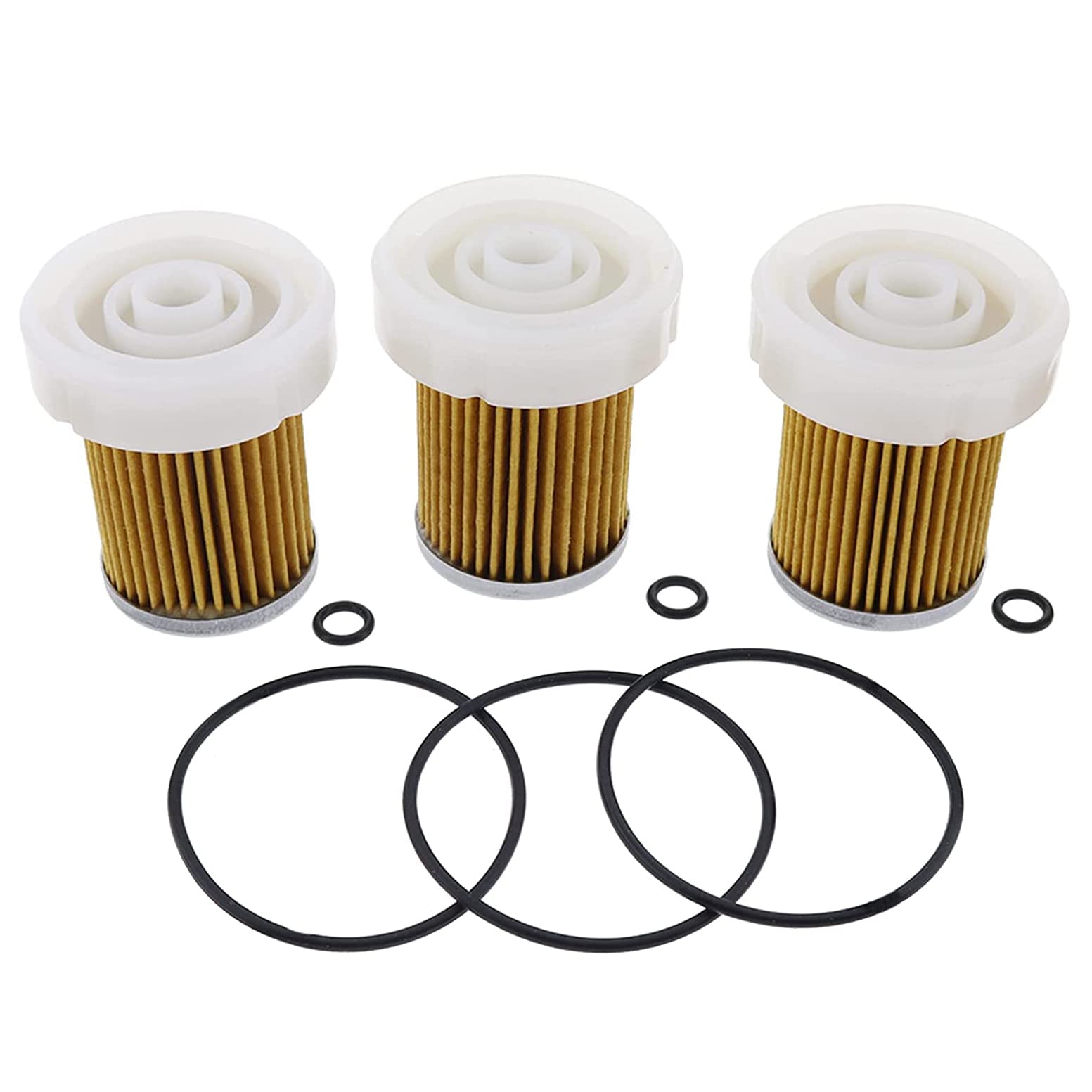 Dvparts 3 Pcs Fuel Filter With 6A320-59930 6A320-58830 For Kubota B1410 Rtv900 L320 B3030 B7400 L3800Dt L3800F Rtvx1120Dw Rtvx1140R Rtvx900W Pf9911 33830 With O-Ring 6A320-59950 6A320-59940