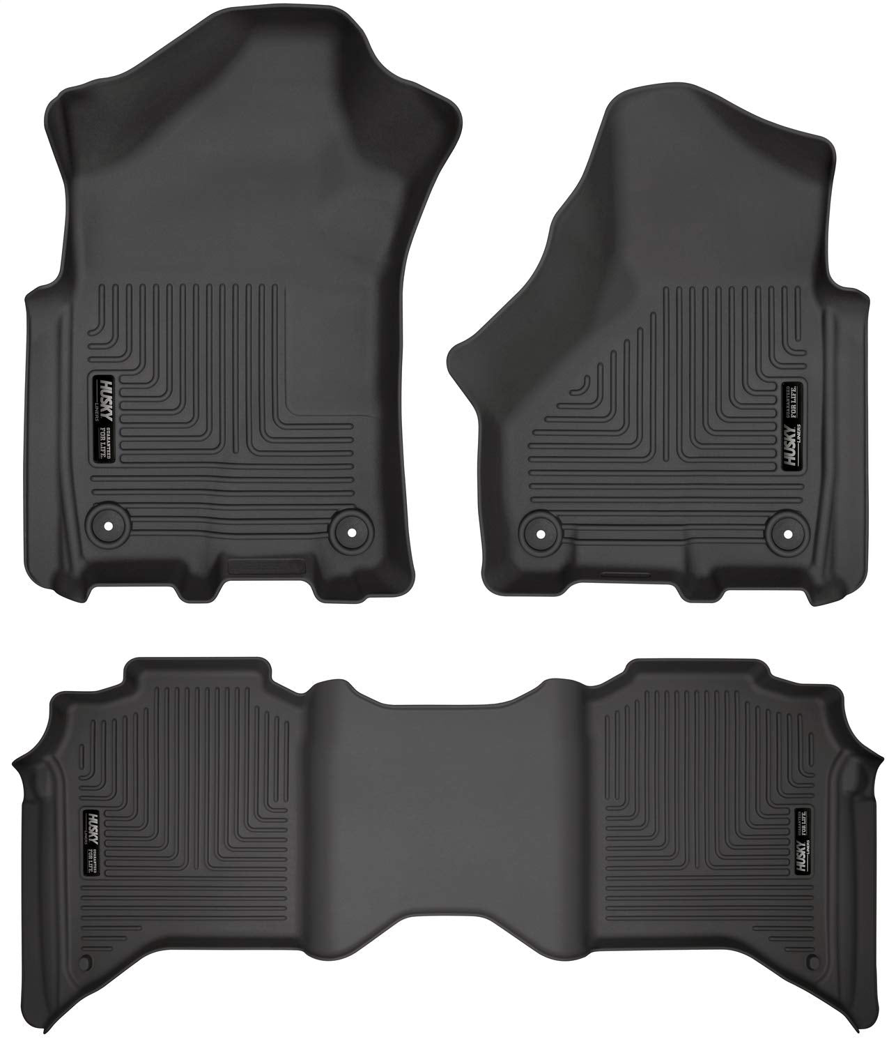 Husky Liners — Weatherbeater | Fits 2019 Dodge Ram 3500 Crew Cab - Front & 2Nd Row Liner