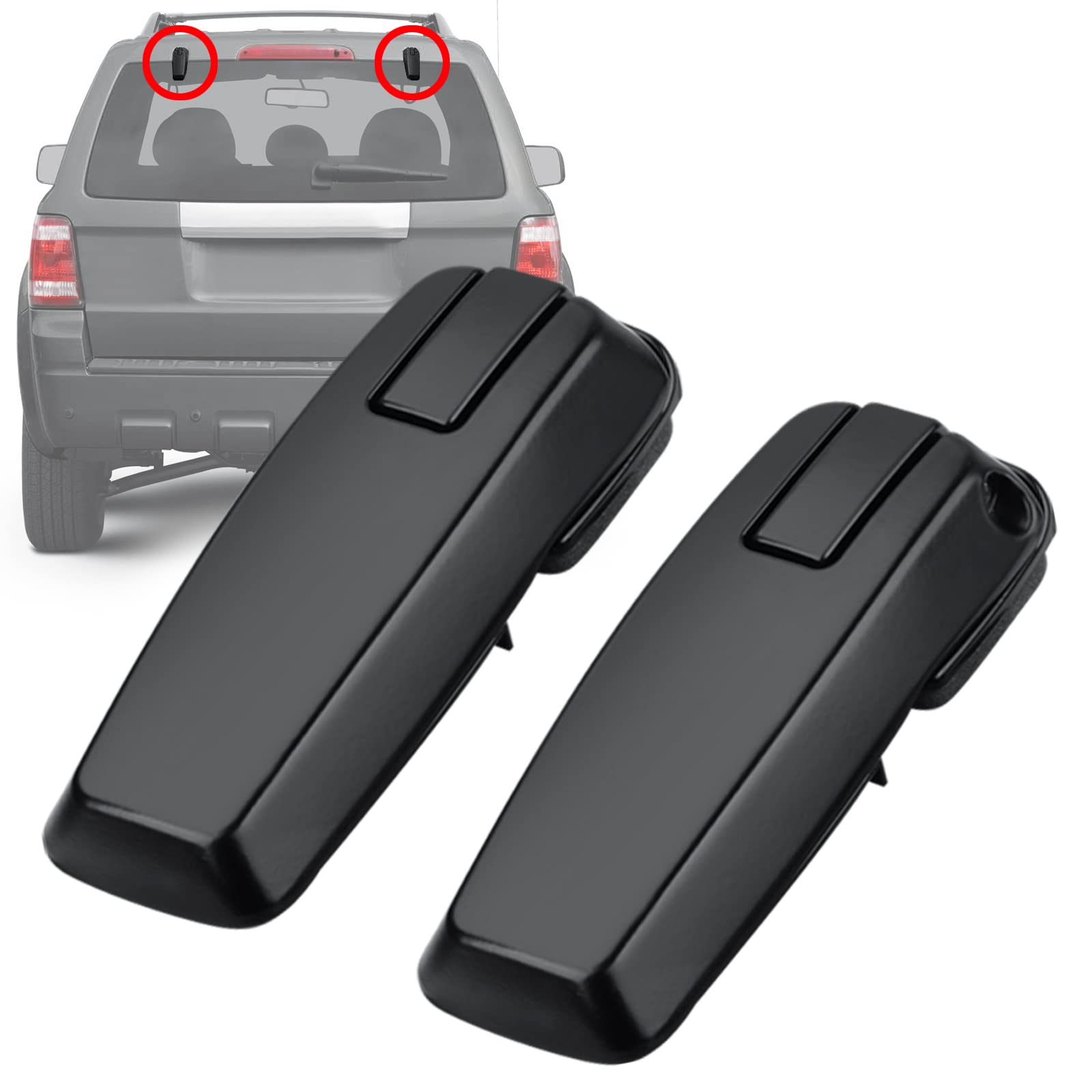 Rear Window Liftgate Glass Hinge Set Right&Left Compatible With Ford 08-12 Escape 08-11 Mercury Mariner 08-11 Mazda Tribute Tailgate Rear Hatch Glass Replaces# 8L8Z78420A68C 8L8Z78420A68D