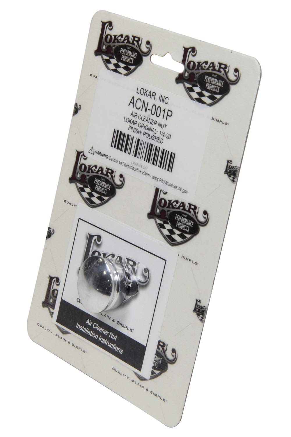 Lokar Performance Products Acn-001P Air Cleaner Nut - Lokar Original - 1/4-20 - Polished