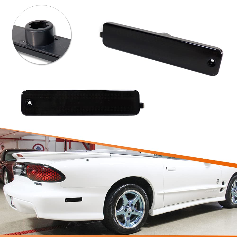 Adiil Side Maiker Lights Bumper Reflector Lamps Cover Housing Kit Compatible With 1993-2002 Pontiac Firebird Trans Am