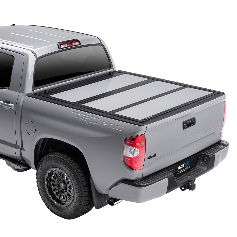 A.R.E. Fusion Painted Hard Fold Truck Bed Tonneau Cover | Ar32006L-Pw7 | Fits 2009 - 2018 Dodge Ram W/O Rambox 5' 7' Bed (67'), Paint Code: Pw7/Gw7 Bright White