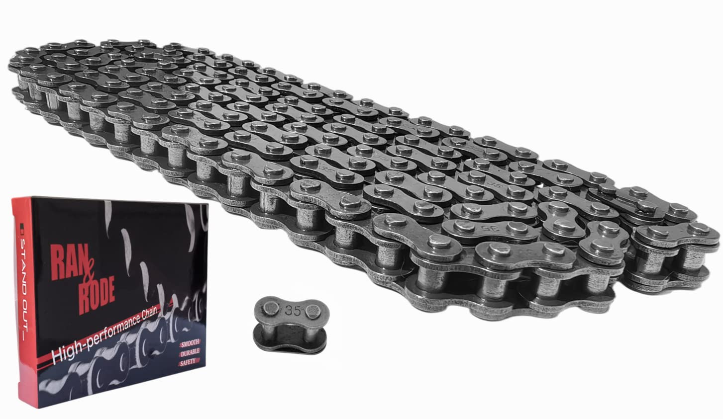 Ran&Rode Drive Chain For Coleman Ct100U Cc100X Rt100 98Cc 100Cc 3Hp Mini Bike Part Mbx10 Mbx11 2.8Hp 97Cc Doodlebug Db30 Baja Racer Mini Bike Parts 35 Chain 140 Links