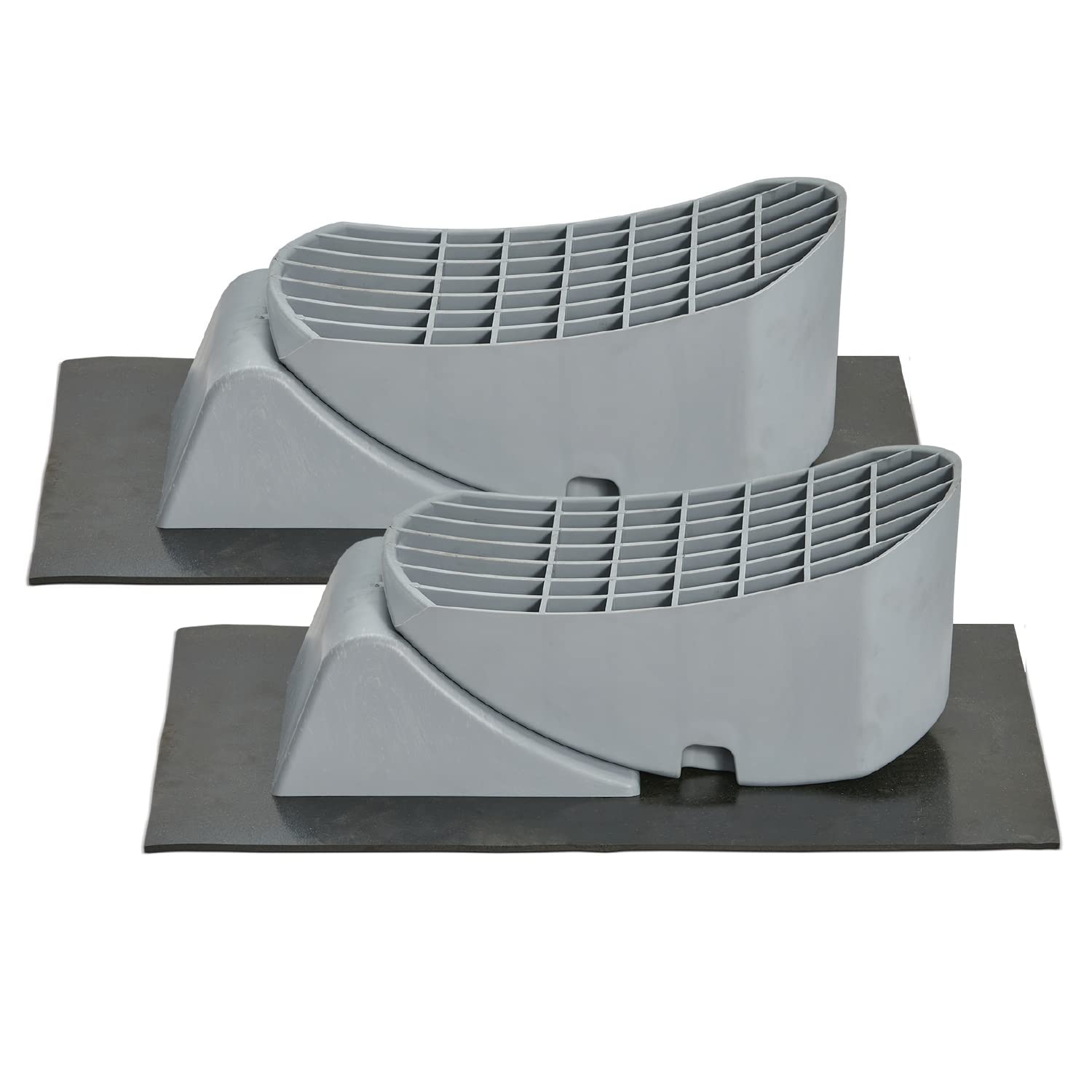 Stromberg Carlson Base Pad Leveler - Wheel Chock Blocks, Trailer Jack, Rv Leveling Blocks, Trailer Accessories, Leveler Jack For Automotive Wheels, Automotive Tools For Front & Back Wheel (2 Pack)