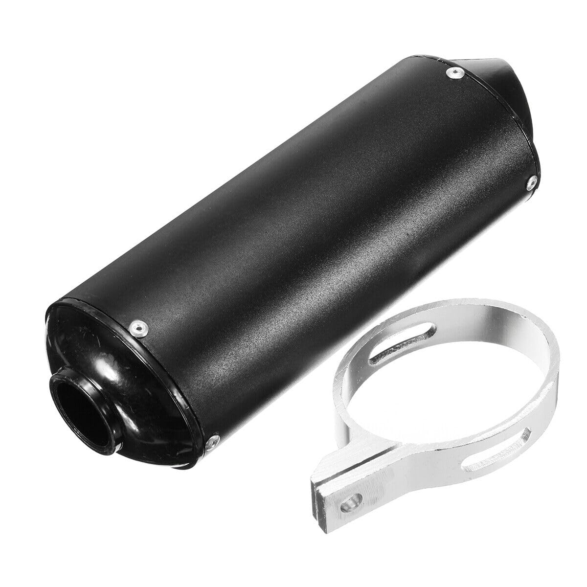 1.1' 28Mm Exhaust Muffler With Clamp For 90Cc 110Cc 125Cc 140Cc 150Cc 160Cc 4 Wheeler Atv Quad Motorcycle Scooter Chinese Taotao Street Dirt Pit Bike Black