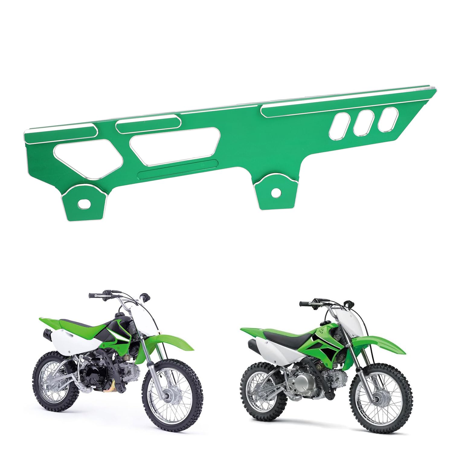 Iuvwisn Dirt Bike Chain Guard,Dirt Bike Chain Cover Protector Cnc For Klx 110 Klx110 2002-2023 Klx110L 2010-2023 Green