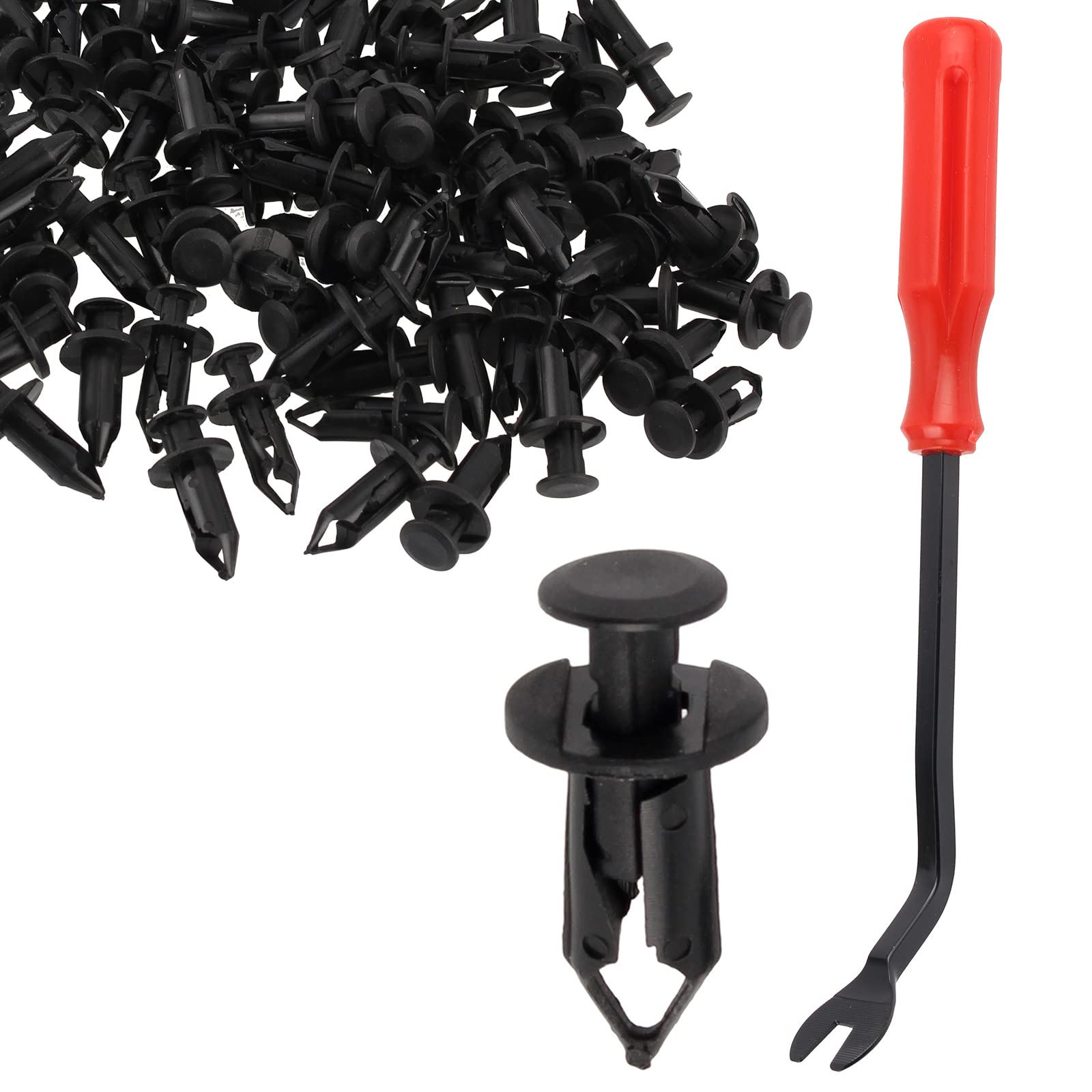 Carbbia 120 Pcs Utv Nylon Fender Clips/Body Rivets Compatible With Polaris Ranger Rzr Kawasaki Teryx Honda 90653-Hc4-900 Pioneer Suzuki Sportsman Atvs Fastener Rivets 7661855 With Remover 293150089