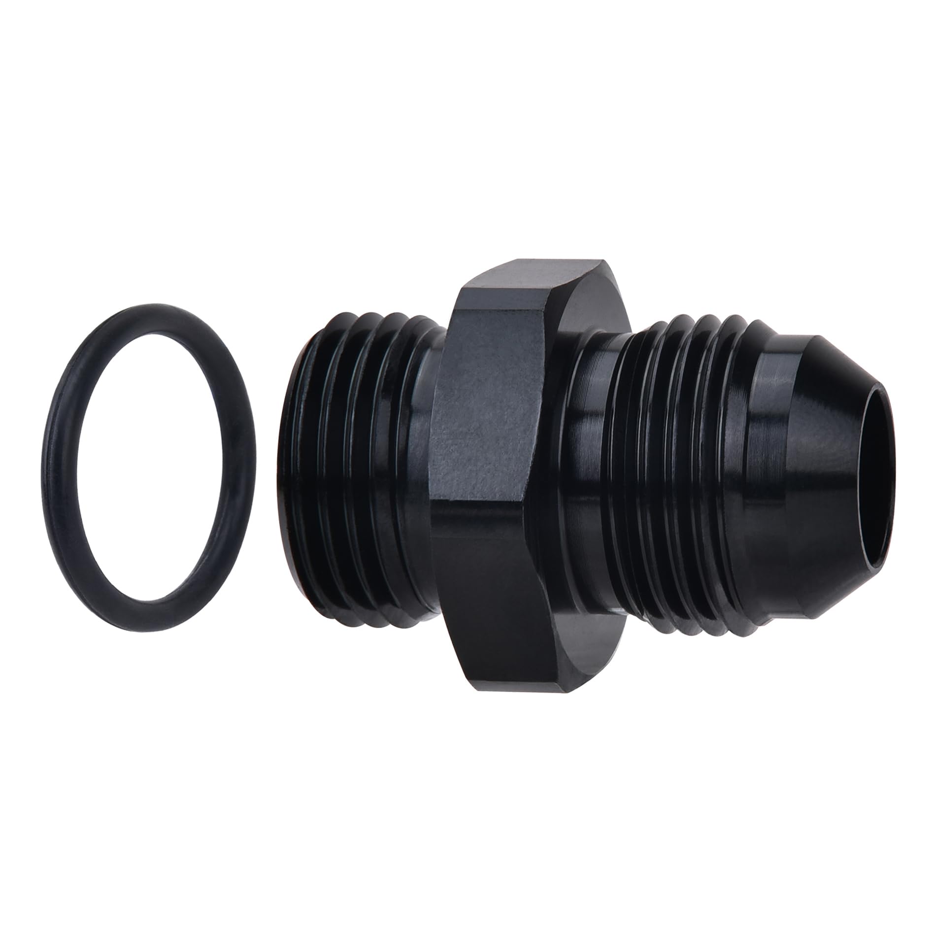 Evil Energy 8An Flare To 8An Orb Male Fuel Rail Adapter Fitting Black 2Pcs