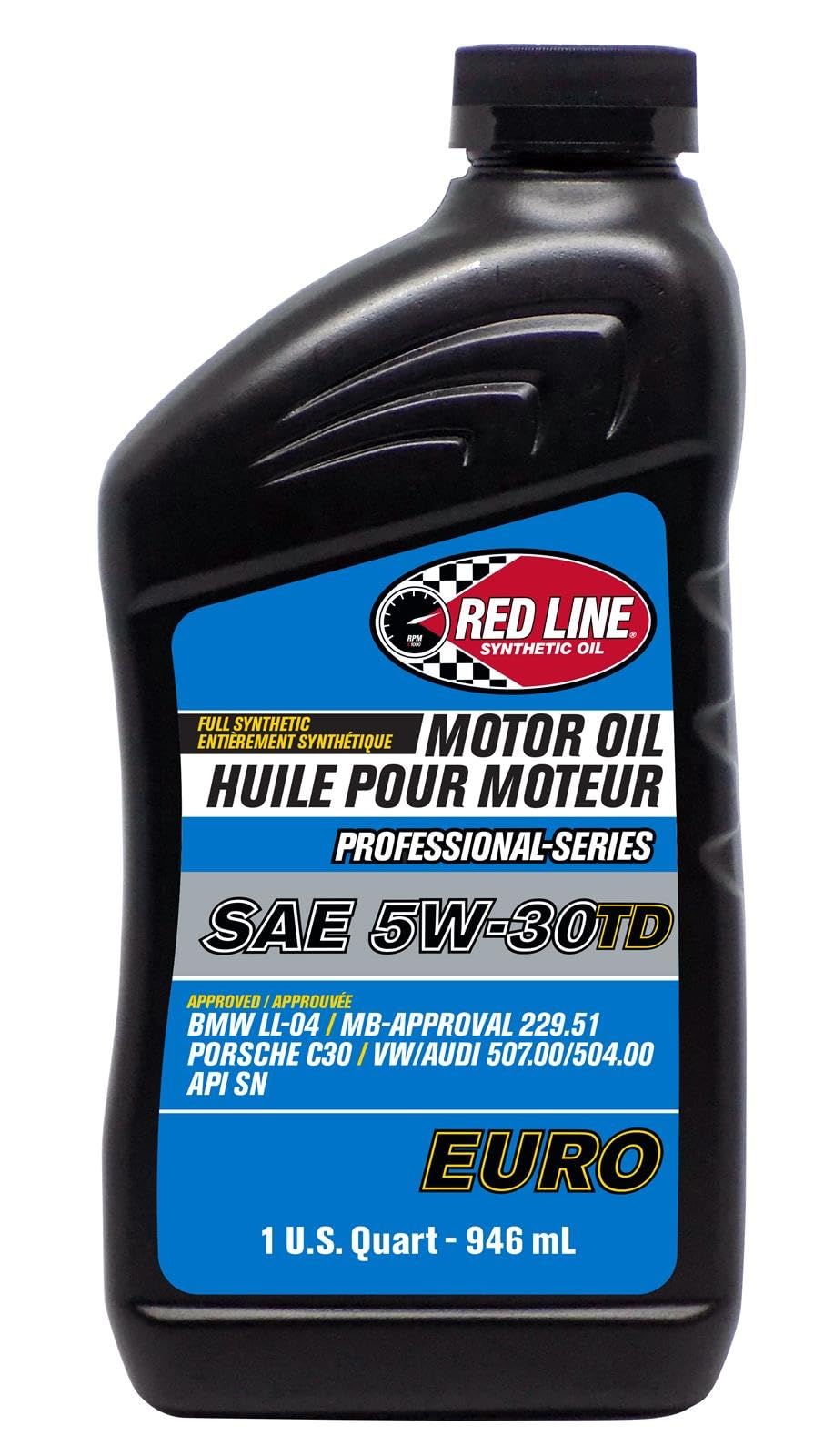 Red Line 12224 Professional Series 5W30Td Euro Motor Oil, 1 Quart
