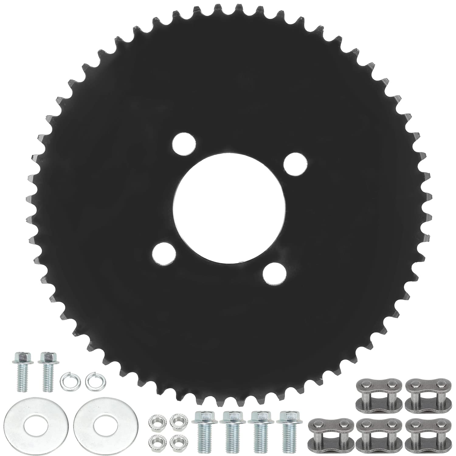 Yoxufa 60 Tooth Sprocket 35 Chain 51Mm Bore Replacement For Go Cart Kart Predator 79Cc 212Cc 420Cc 6.5Hp 13Hp Engine Go Cart Kart Drift Trike Atv Heavy Duty Steel Powersports Accessoried Parts