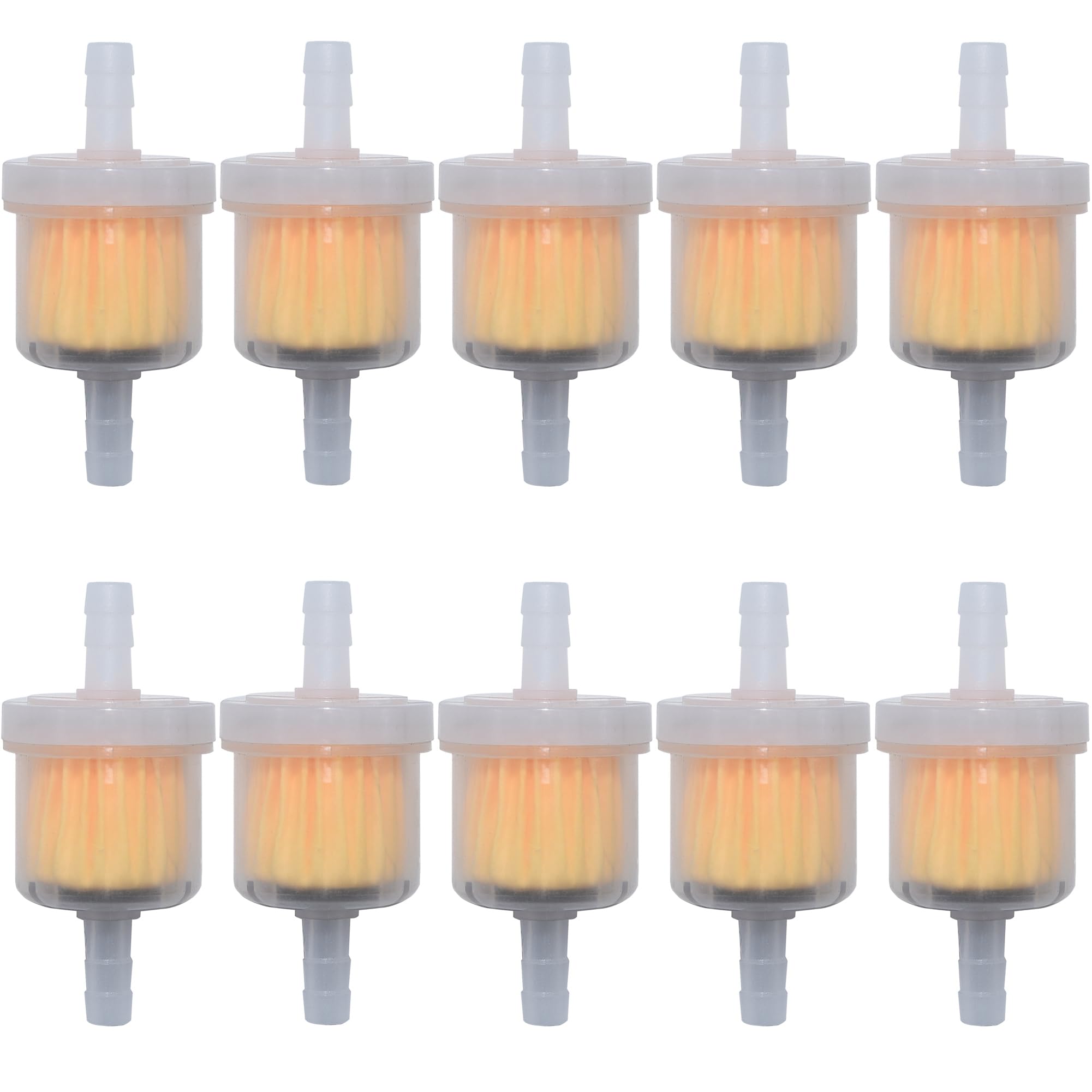Universal 1/4 Inch Gas Inline Fuel Filters With Magnet For Kohler, Kawasaki, John Deere, Birggs, Stratton Small Engine Gasoline Generator Lawn Mower Motorcycle(10Pcs)