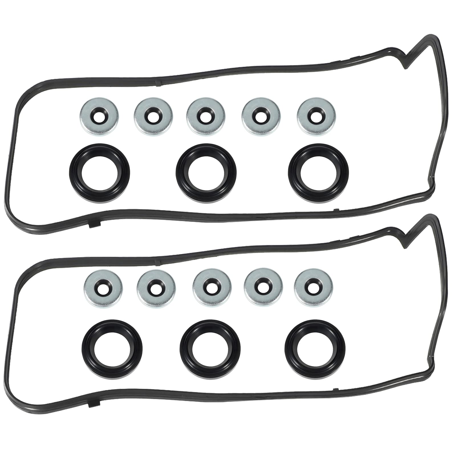 Wollvon Valve Cover Gasket Set Vs50773R 151081801 Vs50559 Compatible With Honda Accord Odyssey Crosstour Pilot Accord Crosstour Ridgeline 3.5L Compatible With Acura Mdx Rdx Rl Tl Tsx Zdx 3.5L 3.7L V6