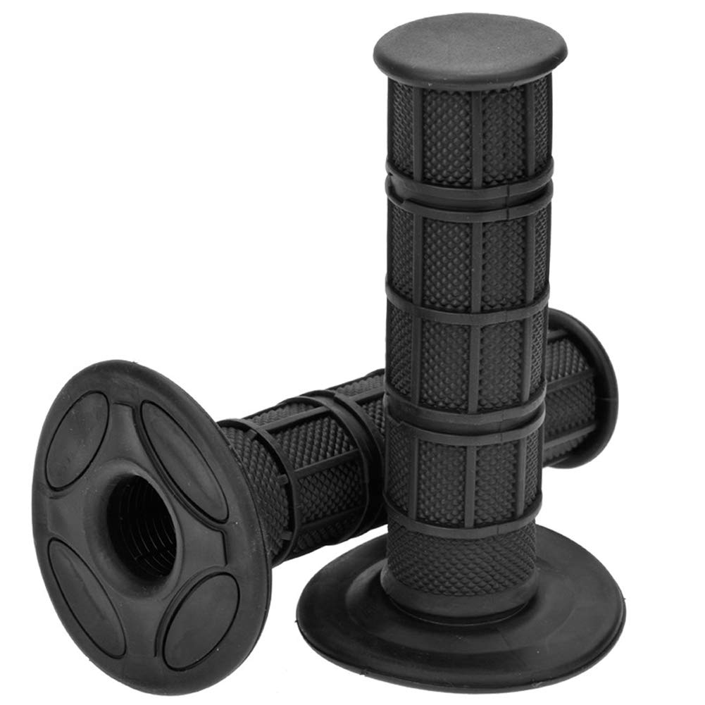 22Mm 7/8' Universal Motorcycle Anti-Slip Rubber Handlebar Grips For Klx Sdg Xr Crf Sdg Ssr Yzf Wrf Kxf Ttr Rmz Enduro Motocross Dirt Pit Bike Black