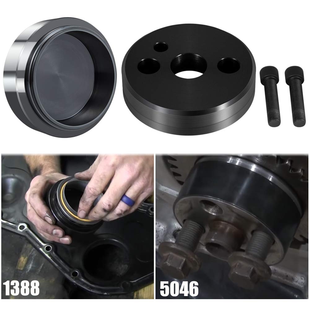 5046 Crankshaft Wear Sleeve Install Tool & 1338 Front Cover Crankshaft Seal Installation Tool Perfectly Fits For Dodge Cummins 3.9L 5.9L 6.7L Diesel Engines