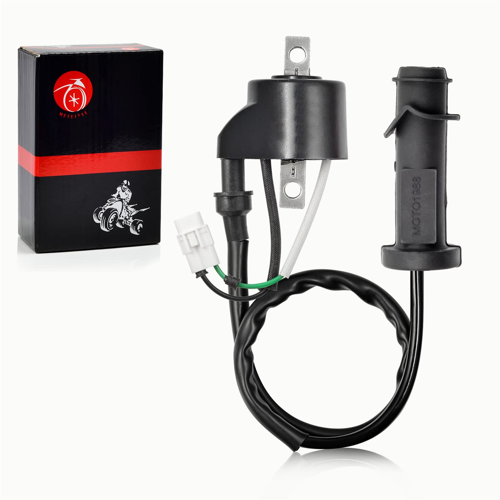 Ignition Coil Pack & Spark Plug Cap Compatible With Arctic Cat 650 4X4 H1 Automatic 2006-2011 Prowler 650 H1 2007 2008 Prowler Xt 650 H1 2007 2008 2009 0824-036 0824-049