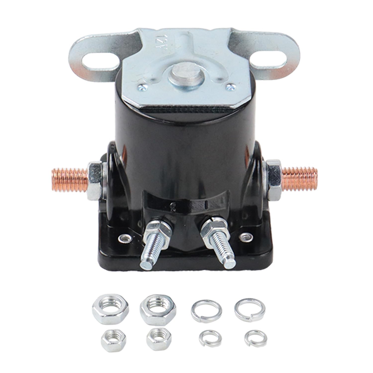 Afeisol Hot Rod Starter Relay Solenoid 12V 4-Terminal Heavy Duty Sw3 Compatible With 1956-Up Ford Truck Starter Replaces B-6A-11450A C6Af C7Af C3912 C9Af D2Af11450Aa 50-430 (Black)