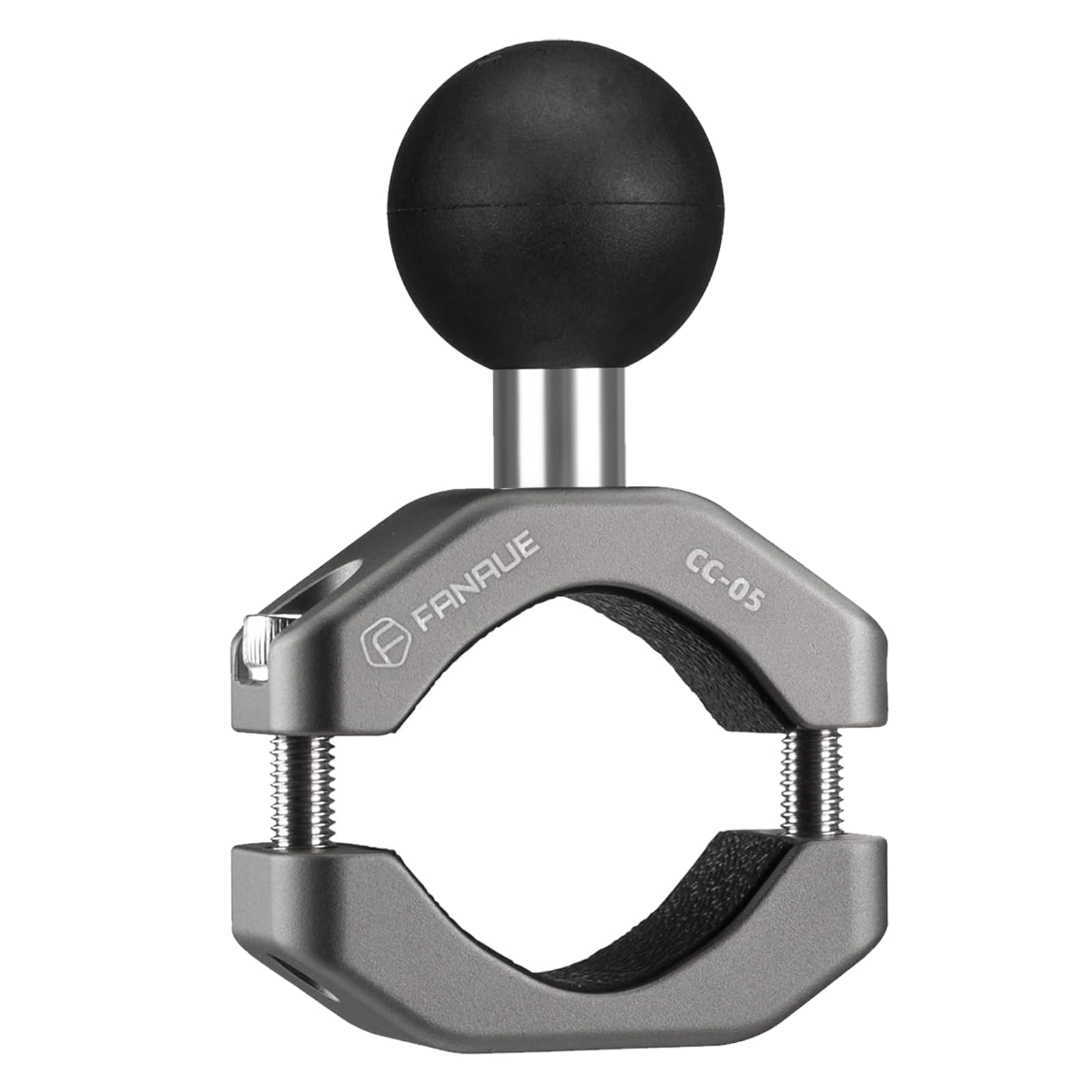 Fanaue Handlebar Clamp Mount U-Bolt Base With B Size 1' Ball For 0.85' To 1.14' Diameter Rail, Compatible With Ram Mounts B Size Double Socket Arm & Motorcycle Phone Mount