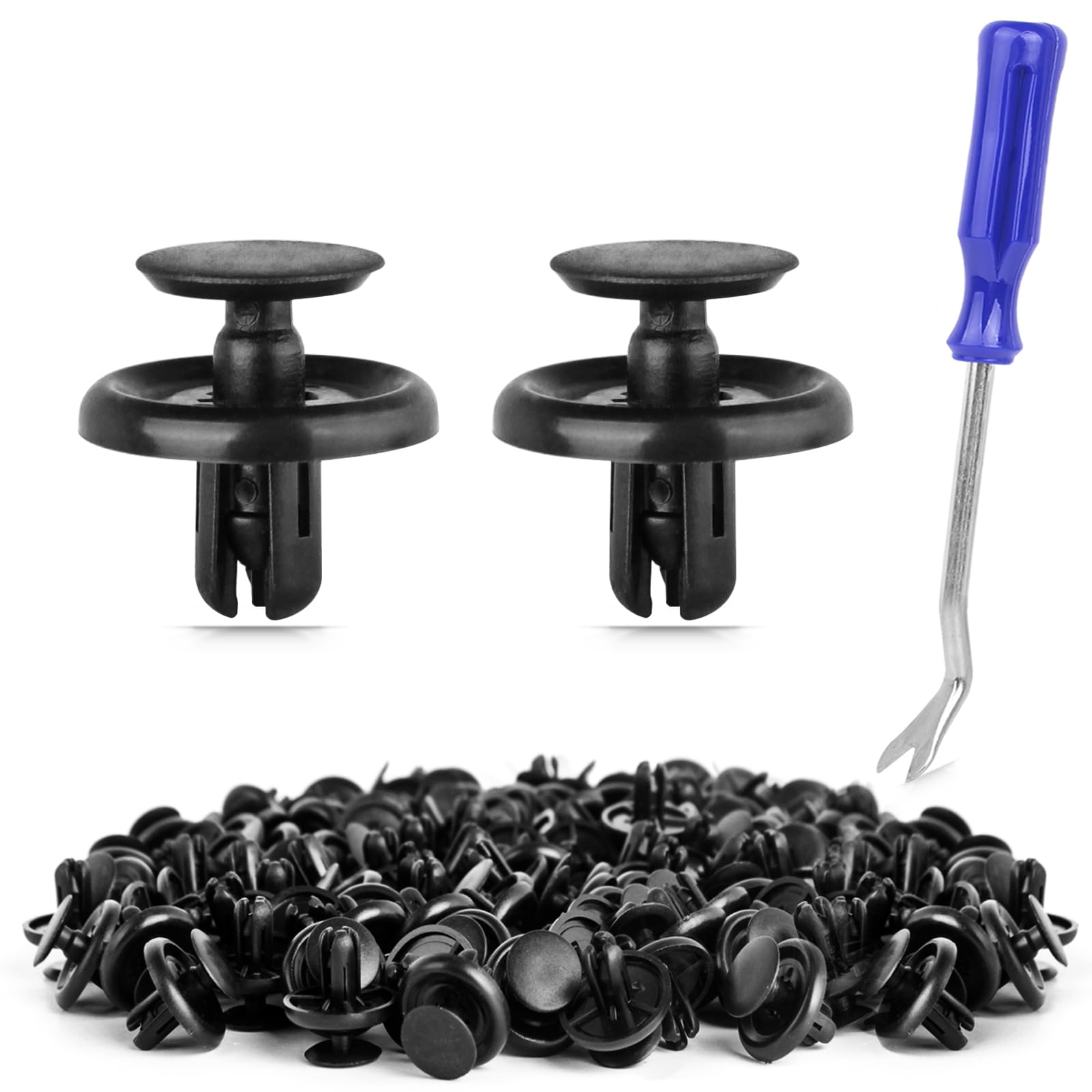 Unigt 120 Pcs Engine Under Cover Push-Type Retainer Clips Compatible With Toyota Lexus Camry Corolla Body Clips Replace 90467-07201 With Tool