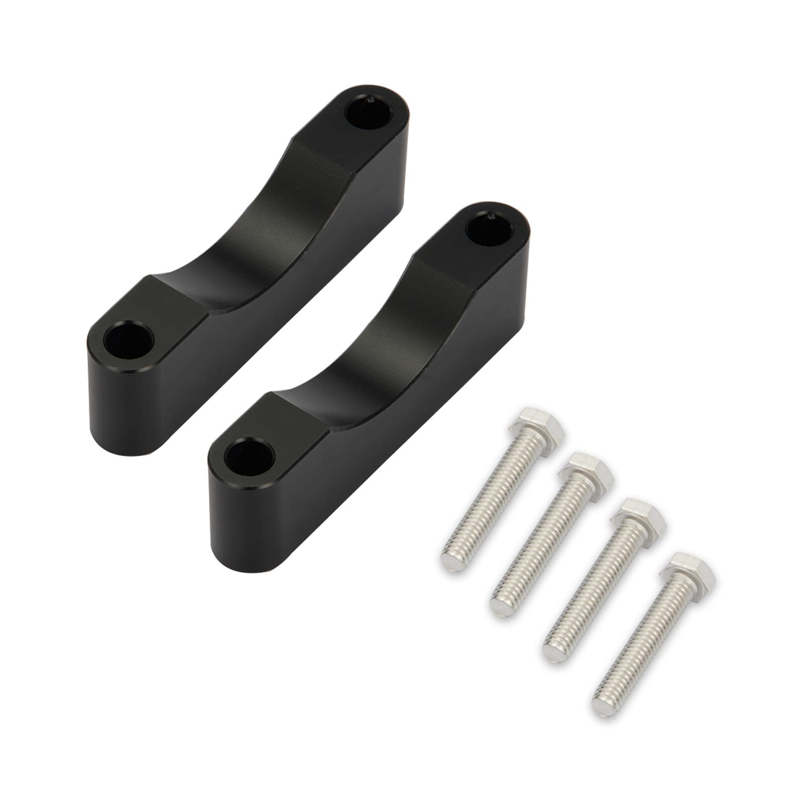 Xjmoto Black Front Fender Spacer Bracket Kit Fit 21'' 23'' 26'' Fender Compatible With Harley Touring Electra Glide Road King Street Glide Flt Flh 1997-2013 Models