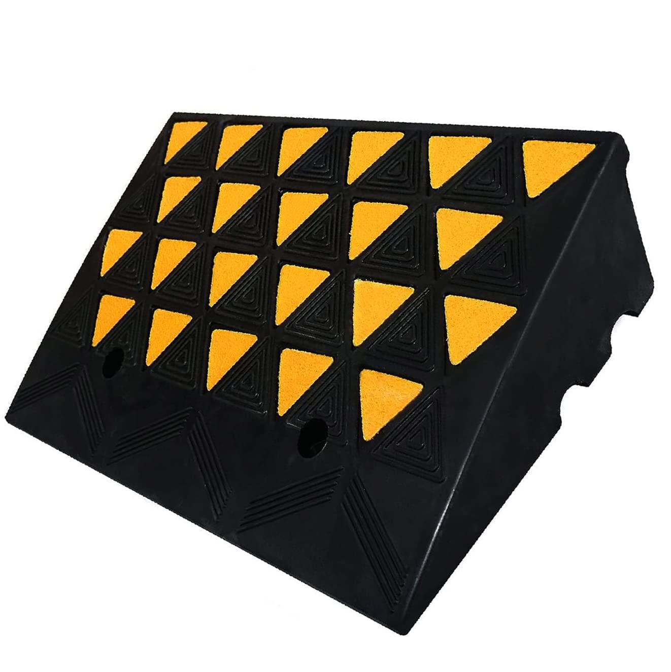 Besea Rubber Curb Ramp 6' Inch High 23.6' Length (Heavy Duty Ramp, 1Pcs), For Driveway Curb Ramp Car Motorcycle Loading Dock Truck Pickup Truck Threshold Ramp(6 Inch Height, Capacity 60000Lbs)-1Pack