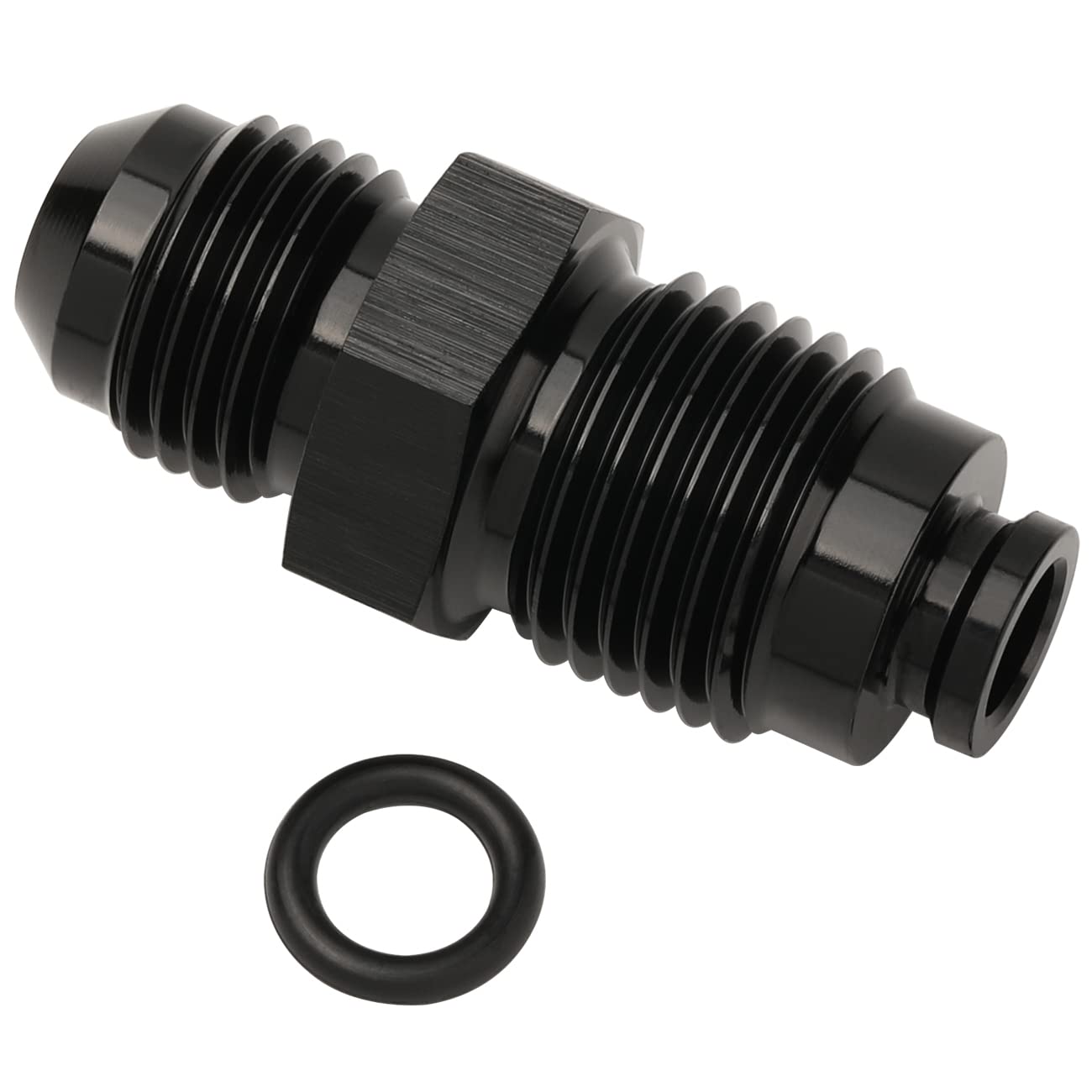 Podavelle 6An Male Flare To M16X1.5 O Ring Seal Power Steering Adapter Fitting Connector Aluminum Black