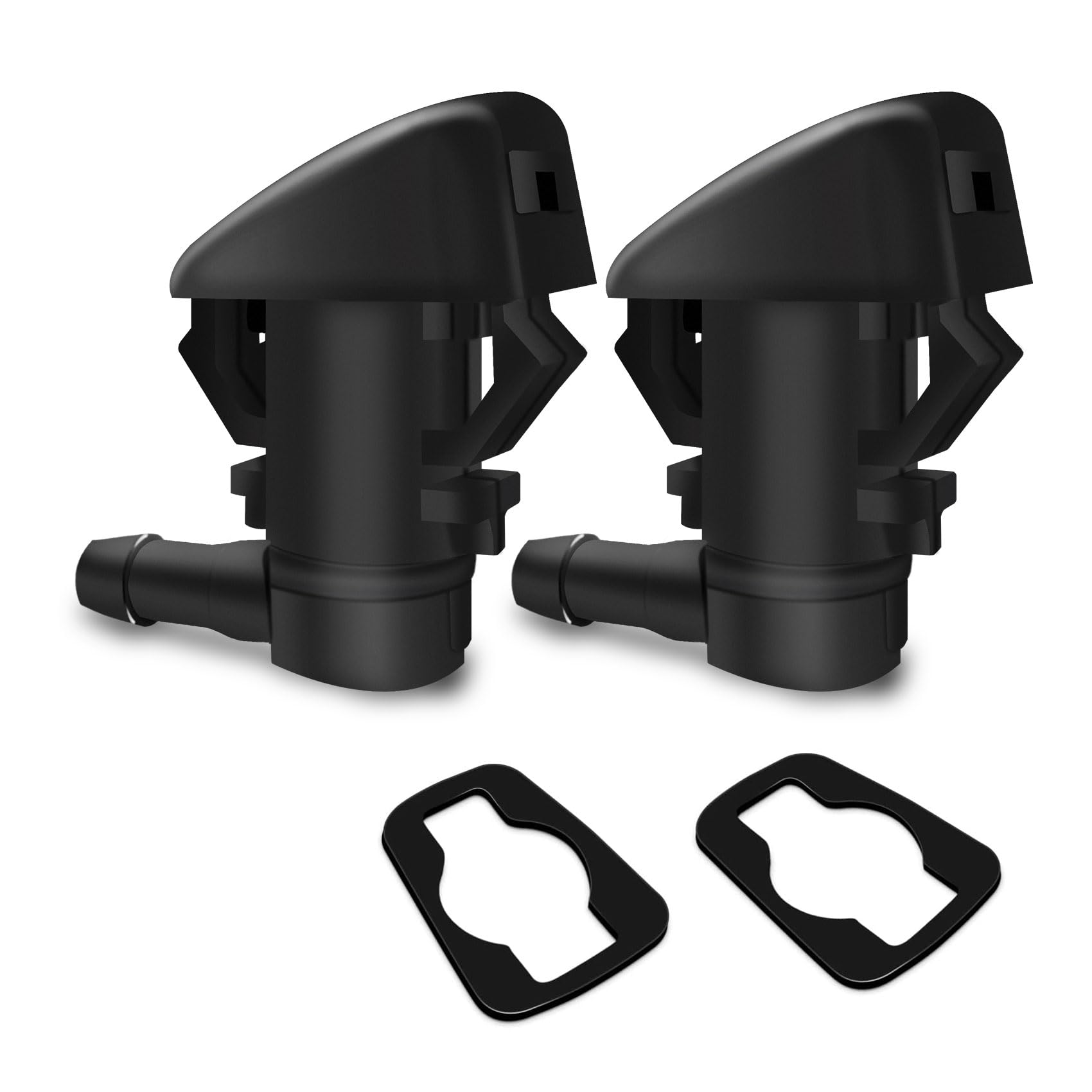 2 Pcs Front Windshield Washer Nozzles, Front Windshield Washer Nozzle Wiper Spray Kit Suitable For Jeep, Chevy, Replaces: #55157323Aa, 55157352Aa, 55372143Ab, 68260443Aa, 55079049Aa, 15247800