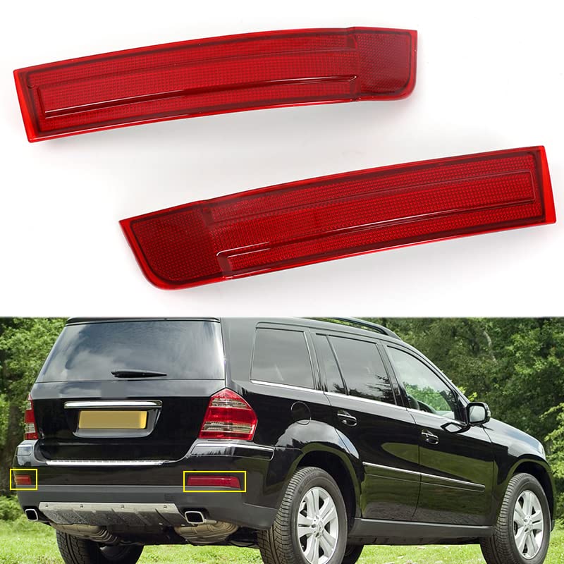 Bomunik Door Rear Bumper Reflector For Benz Gl Class (X164) 2006 2007 2008 2009 Gl320 Gl450 Gl550 Replacement # 1648201174 + 1648201274