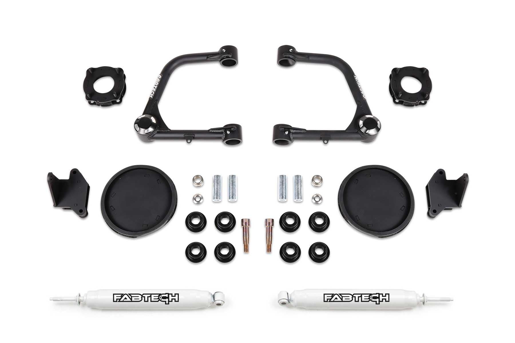 Fabtech 3 Uca Kit W/Uniballs & Fr Shk Spcrs & Rr Coil Spacers & Rr Perf Shocks 2022 Tun K7086