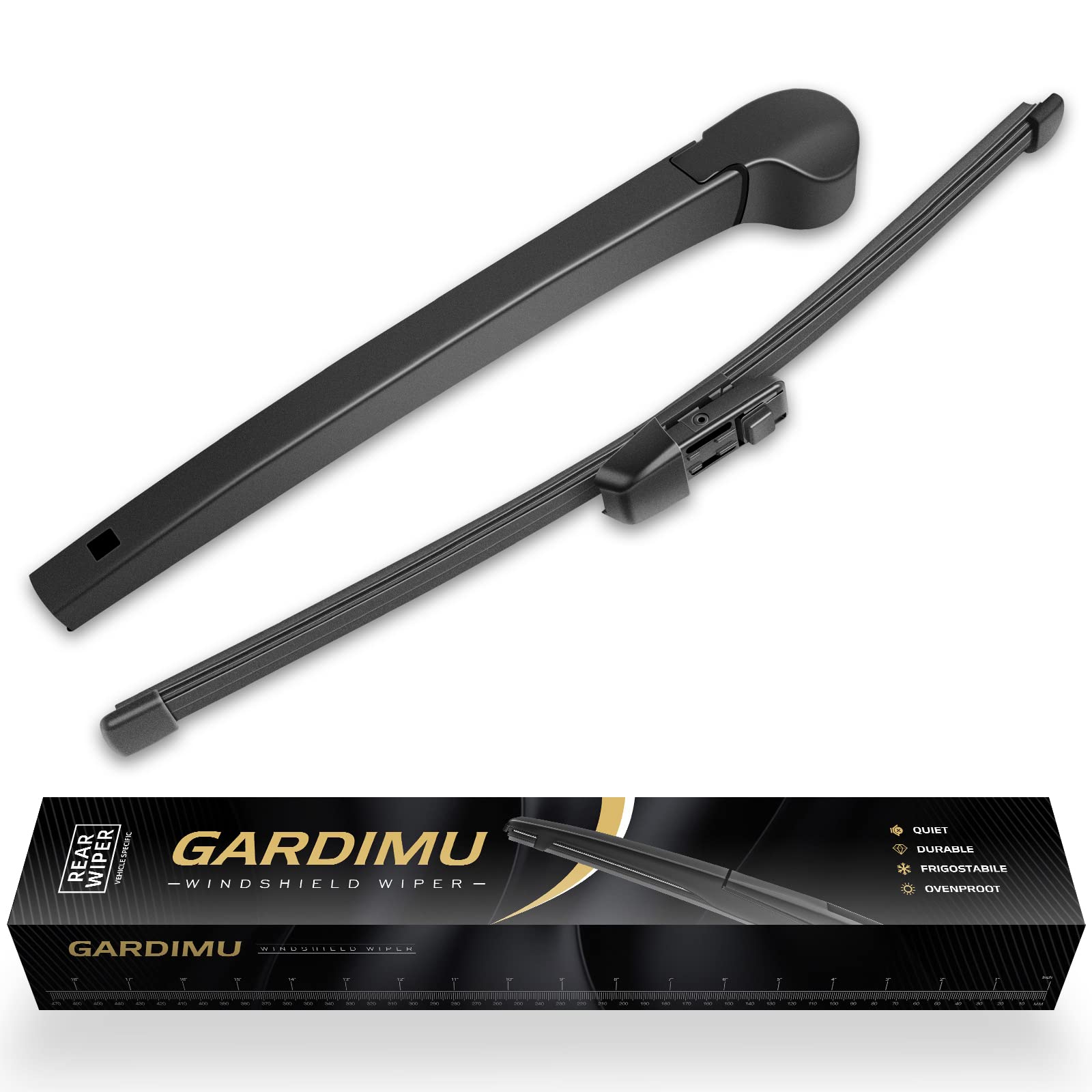 Gardimu Rear Wiper Blade Assembly, Back Windshield Wiper Blades Arm Accessories Replacement For Volkswagen Atlas 2018-2024, Rear Wiper Blade And Arm Set For 2018 2019 2020 2021 2022 2023 2024
