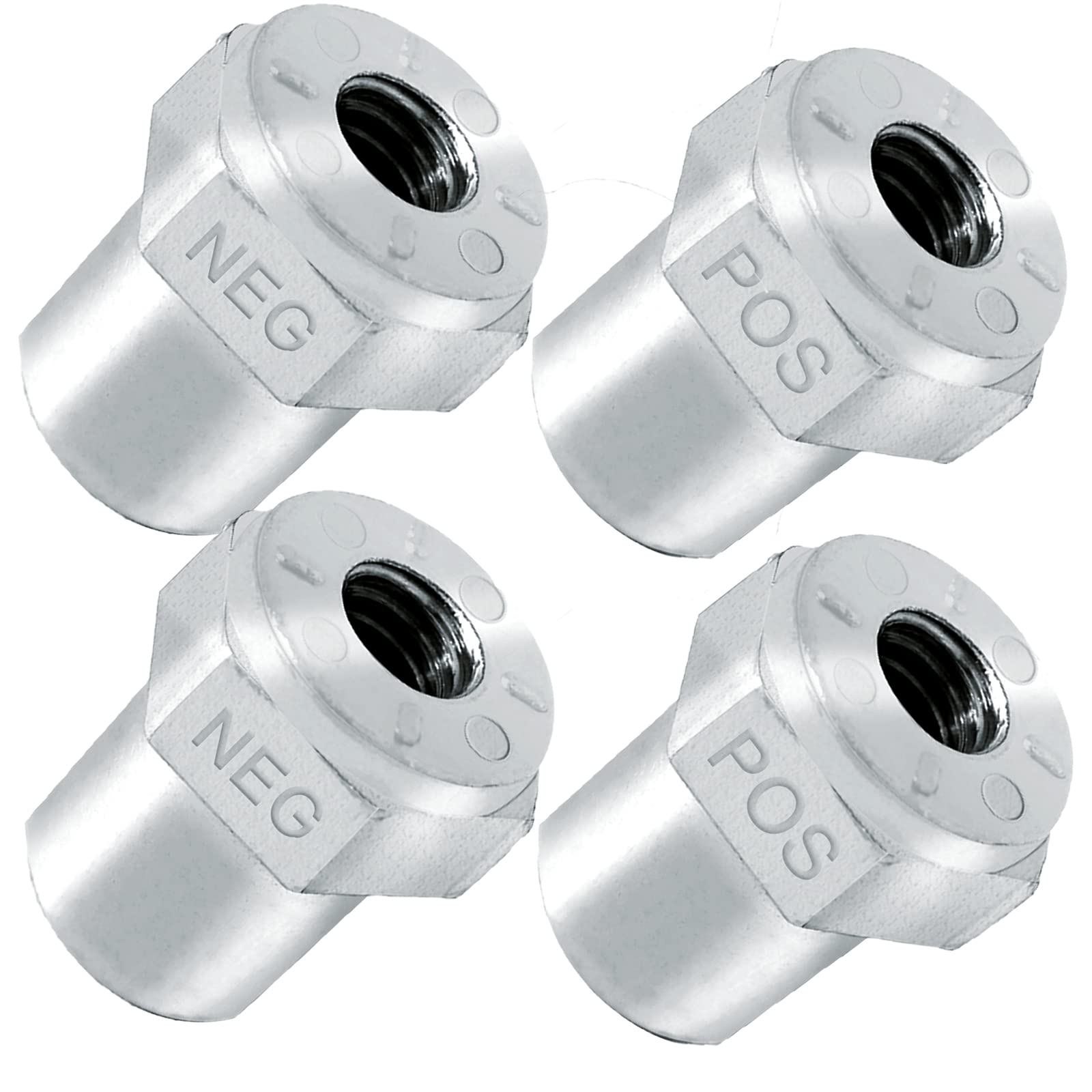 Car Battery Post Adapter: 4Pcs Side Post To Top Post Battery Adapter With 3/8' Female Thread