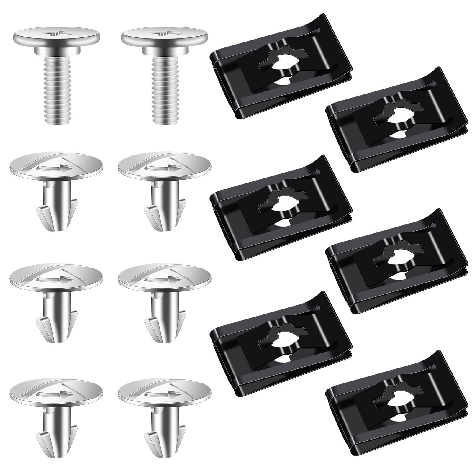 Songtiy Lower Engine Cover Pin Screws, Radiator Engine Access Cover Pin Clips, Engine Splash Shield Bolt Screw Fastener Clip, Compatible With Honda Civic Accord Crv Acura (14 Pieces)