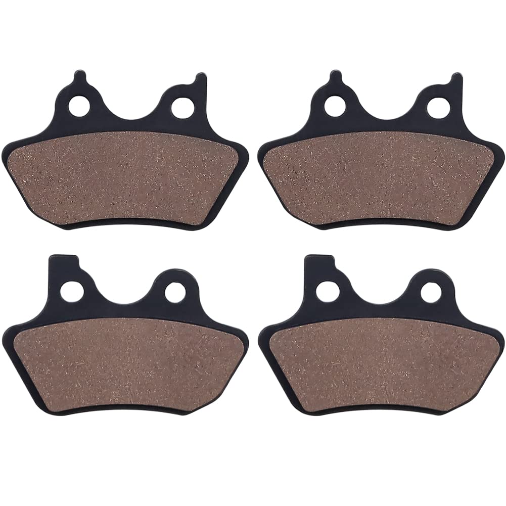 Cyleto Front & Rear Brake Pads For Harley Davidson Softail Flstci Flstc Heritage Classic 2000-2007/Fat Boy/Dyna Electra Glide/Sportster Xlh883R/Fxst Softail Standard/Fxstb Night Train