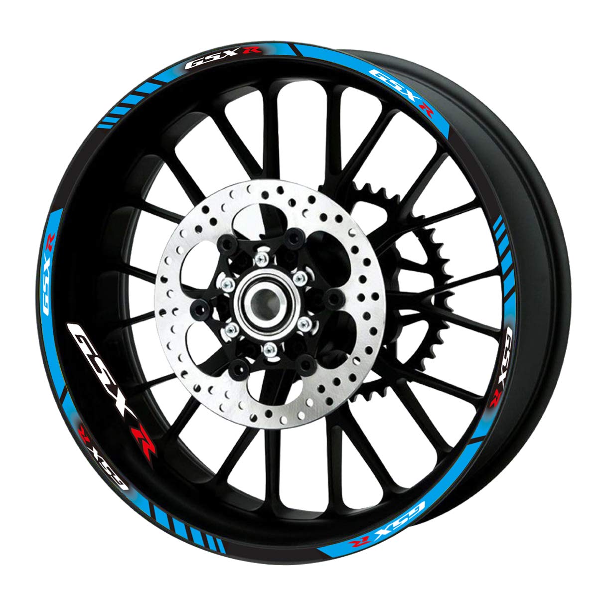 12 X Thick Edge Outer Rim Sticker Stripe Wheel Decals Fit All Suzuki Gsxr 250 400 600 1000 750 Gsxr1000R Gsxr1000 Gsxr600 750