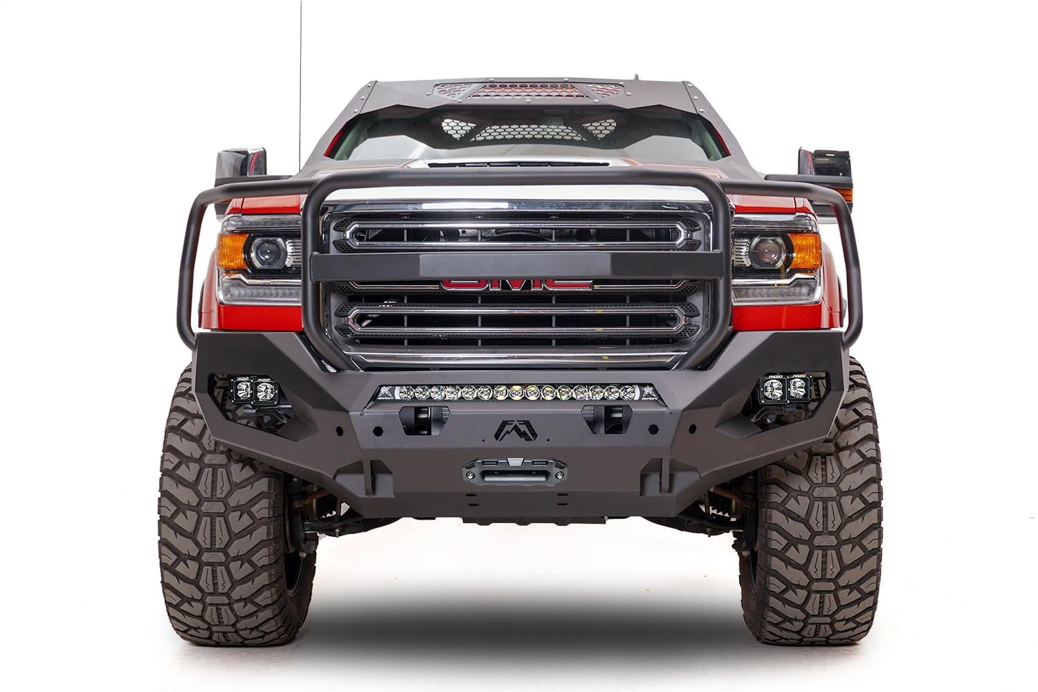 Fab Fours 15-18 Sierra 2500 Or 3500 Hd Matrix Front Bumper With Full Grill Guard (Gm15-X2850-1)