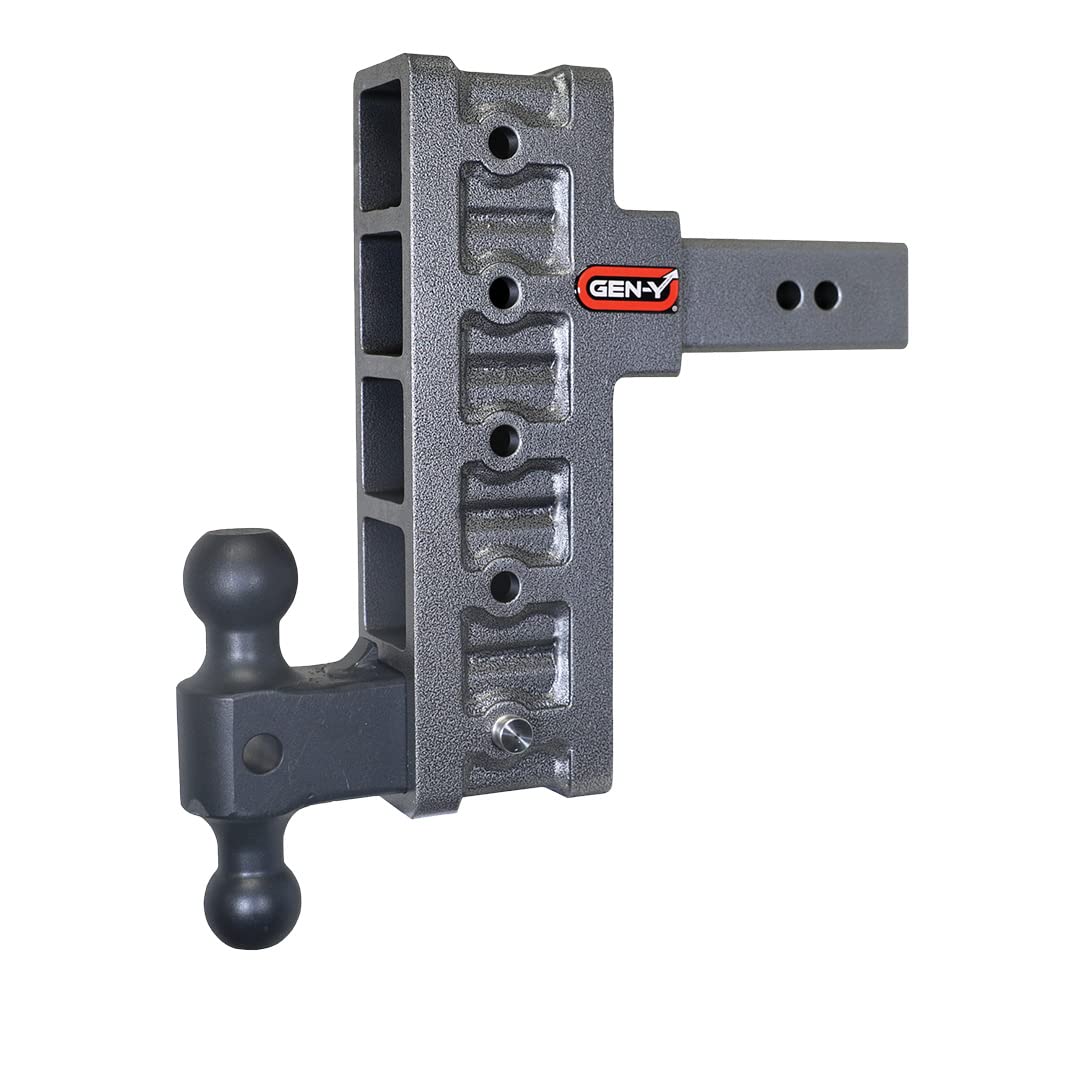 Gen-Y Hitch Gh-915 Mega-Duty Adjustable 9' Offset Drop Hitch With Gh-061 Dual-Ball For 2.5' Receiver - 21,000 Lb Towing Capacity - 3,000 Lb Tongue Weight