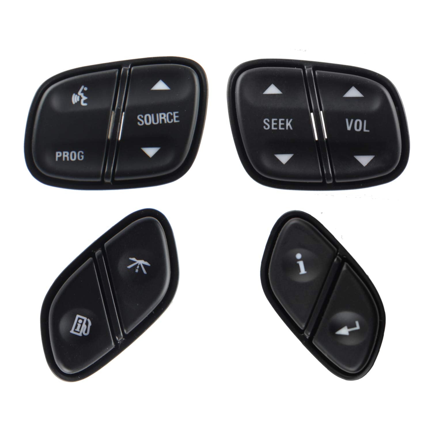 Steering Wheel Control Switch Button Replacement For 2003-2009 Silverado Suburban Tahoe Avalanche Gmc Sierra Yukon Escalade Replaces# 21997738, 21997739, 1999442, 1999443