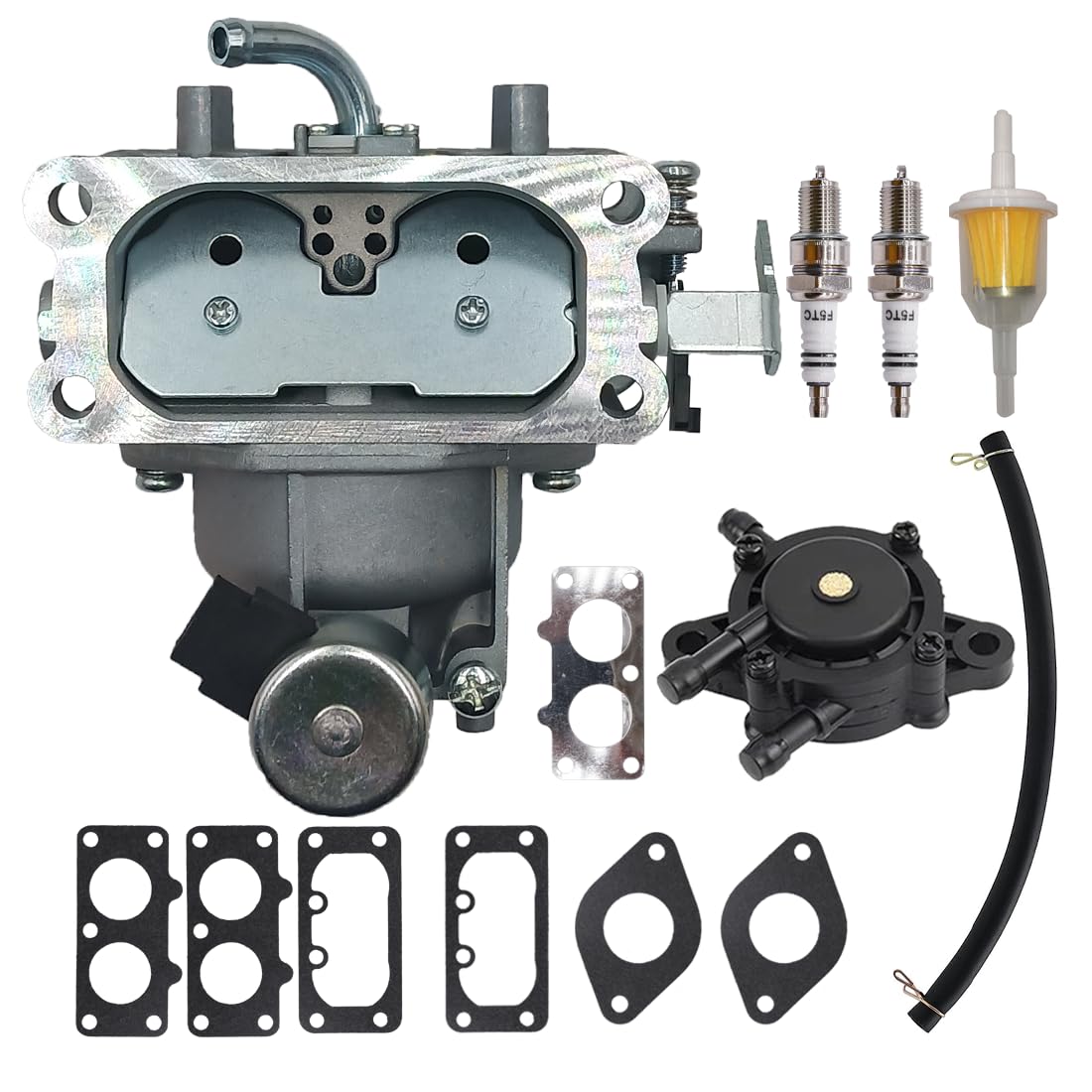 Rebuiman 15004-1011 Carburetor Fits For Kawasaki 15004-1025 15004-0930 15004-7082 15004-7051 Fits Fx730V-As28 Fx730V-As29 Fx730V-Es00 4 Stroke Engine With Fuel Filter