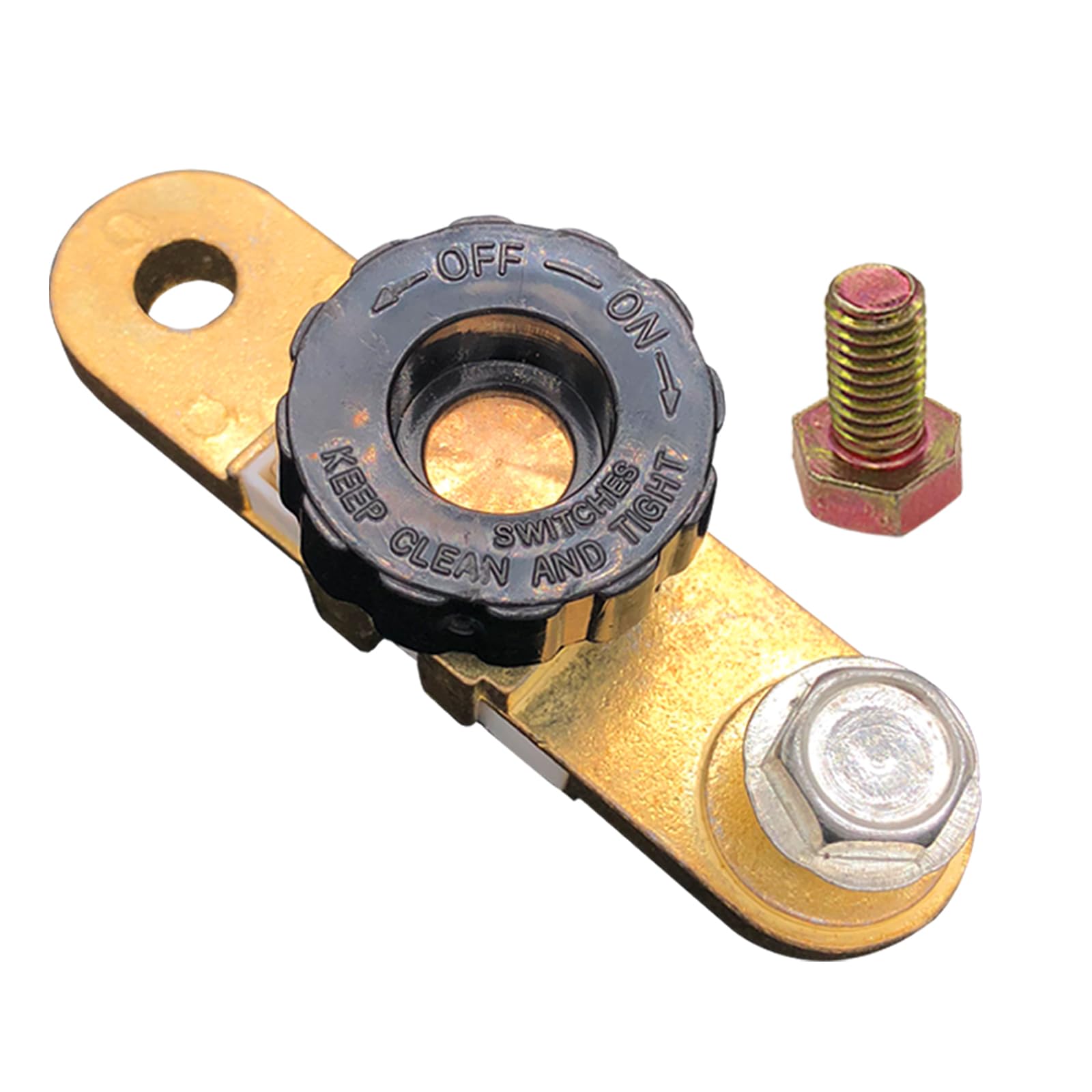 Side Post Battery Disconnect Switch, Ampper Battery Master Switch Isolator For Power Disconnect Cut Off (With Long Bolt)