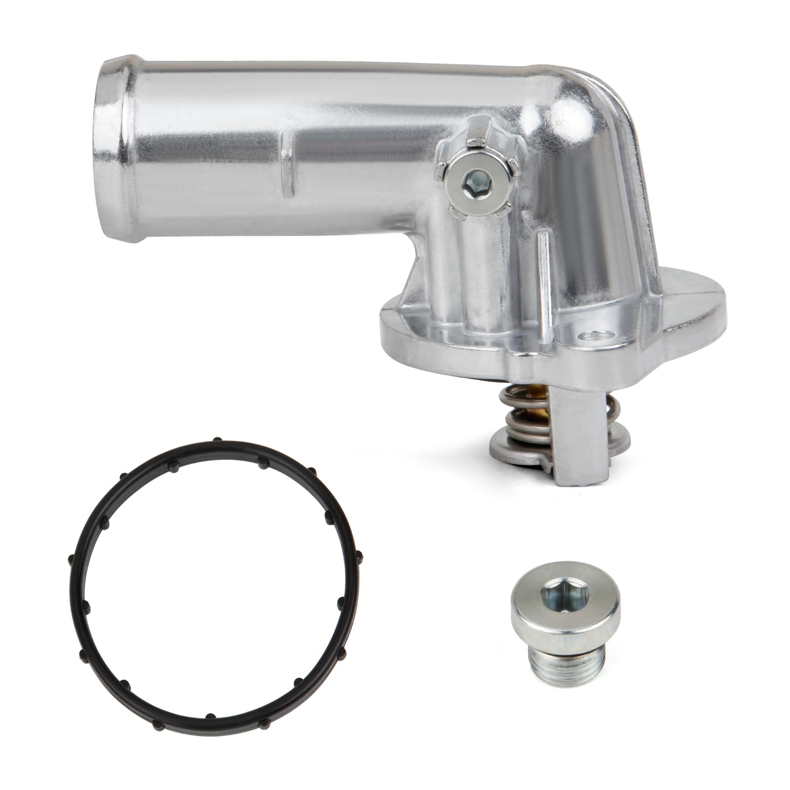 Mitzone Upgrade Aluminium Thermostat Housing Assembly Compatible With Dodge Durango Grand Cherokee 2011-2015 Wrangler Jk 2012-2018 Replace 902-852 5184651Ag 5184651Ah