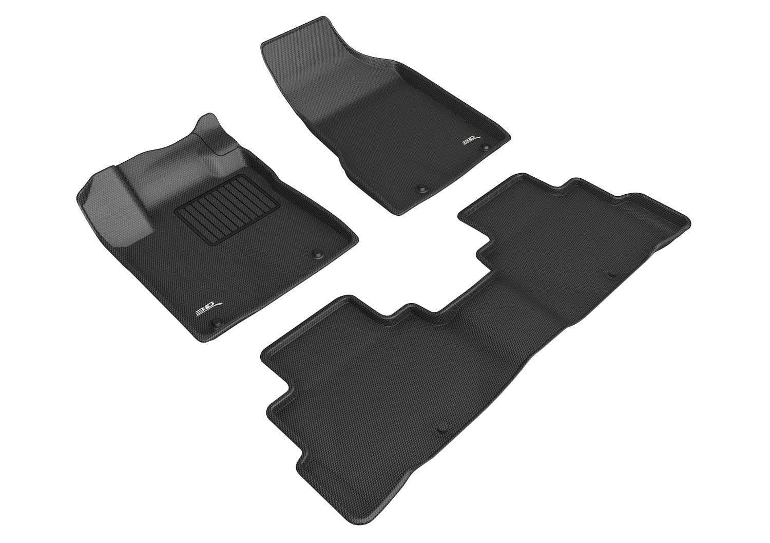 3D Maxpider Custom Fit Kagu Floor Mat (Black) Compatible With Nissan Murano 2019-2024 - Full Set
