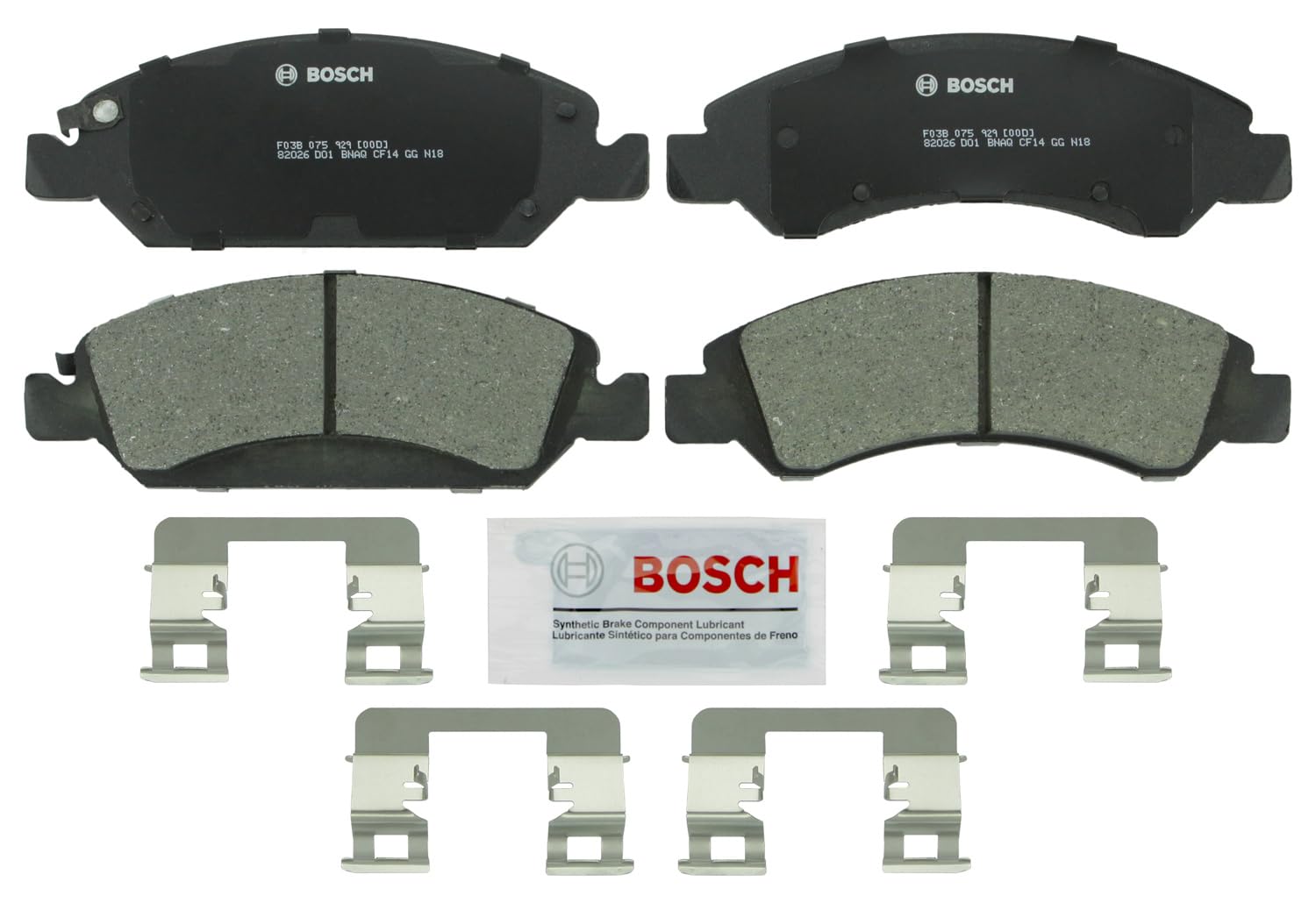 Bosch Bc1363 Quietcast Premium Ceramic Disc Brake Pad Set - Compatible With Select Cadillac Escalade, Xts; Chevrolet Avalanche, Silverado, Suburban, Tahoe; Gmc Savana, Sierra, Yukon Xl + More; Front
