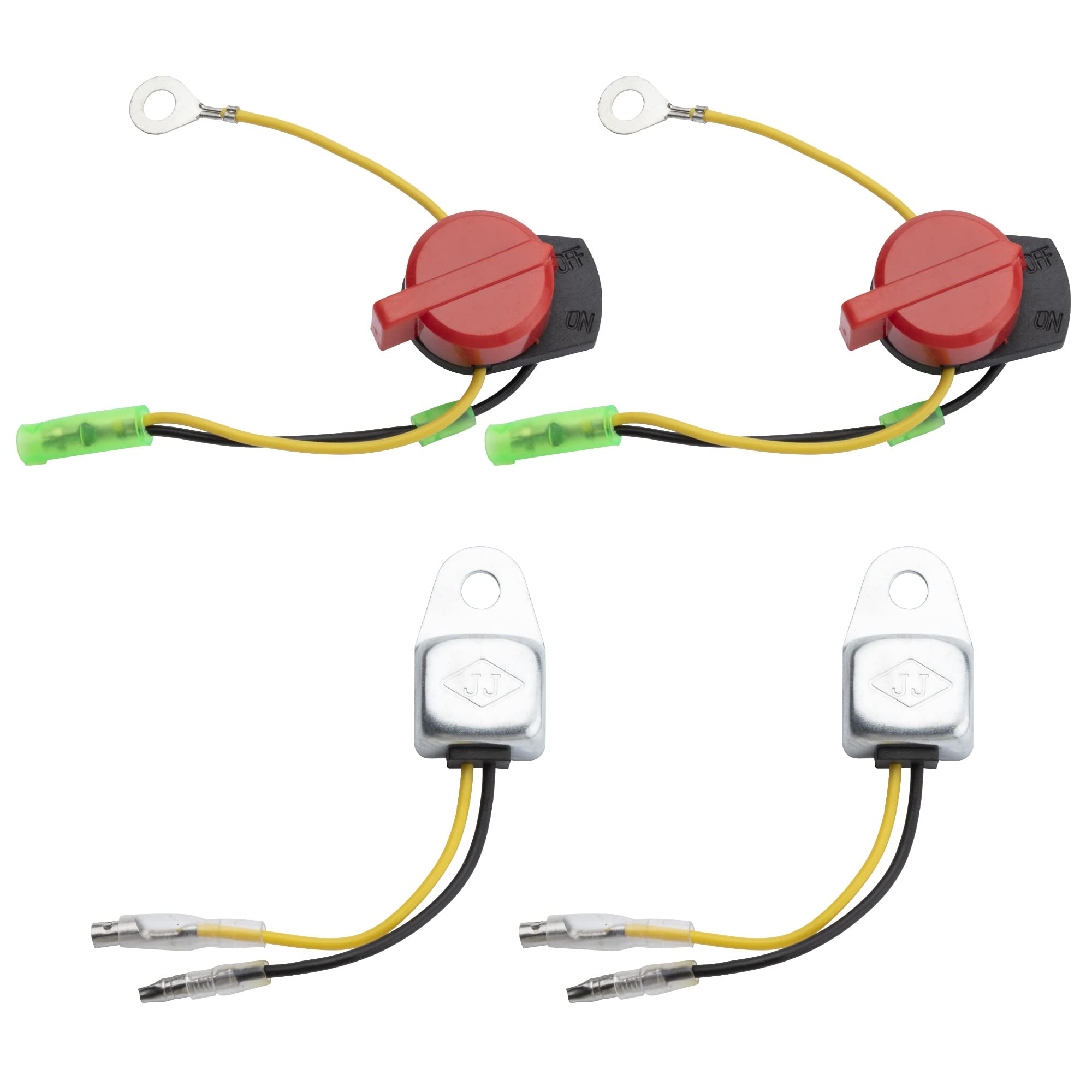 For Honda On Off Switch Engine Kill Switch With 2 Low Oil Sensors Fit For Honda Gx120 Gx160 Gx200 Gx240 Gx270 Gx340 Gx390 (2 Sets)