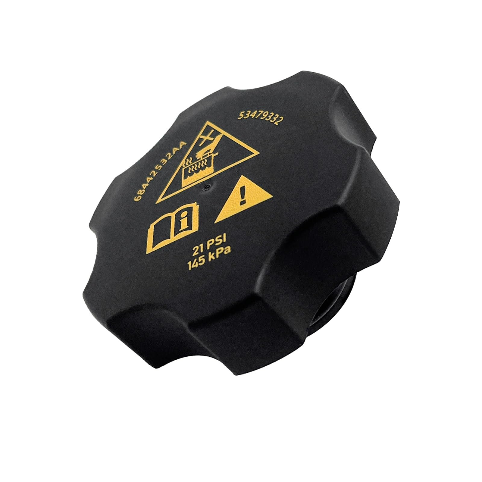 Sylvil Car Radiator Coolant Reservoir Cap, Radiator Coolant Recovery Cap Replacement Compatible With Ram 2013-2021, Durango 2016-2021, 68442532Aa 68249136Aa 53479332 Car Accessories